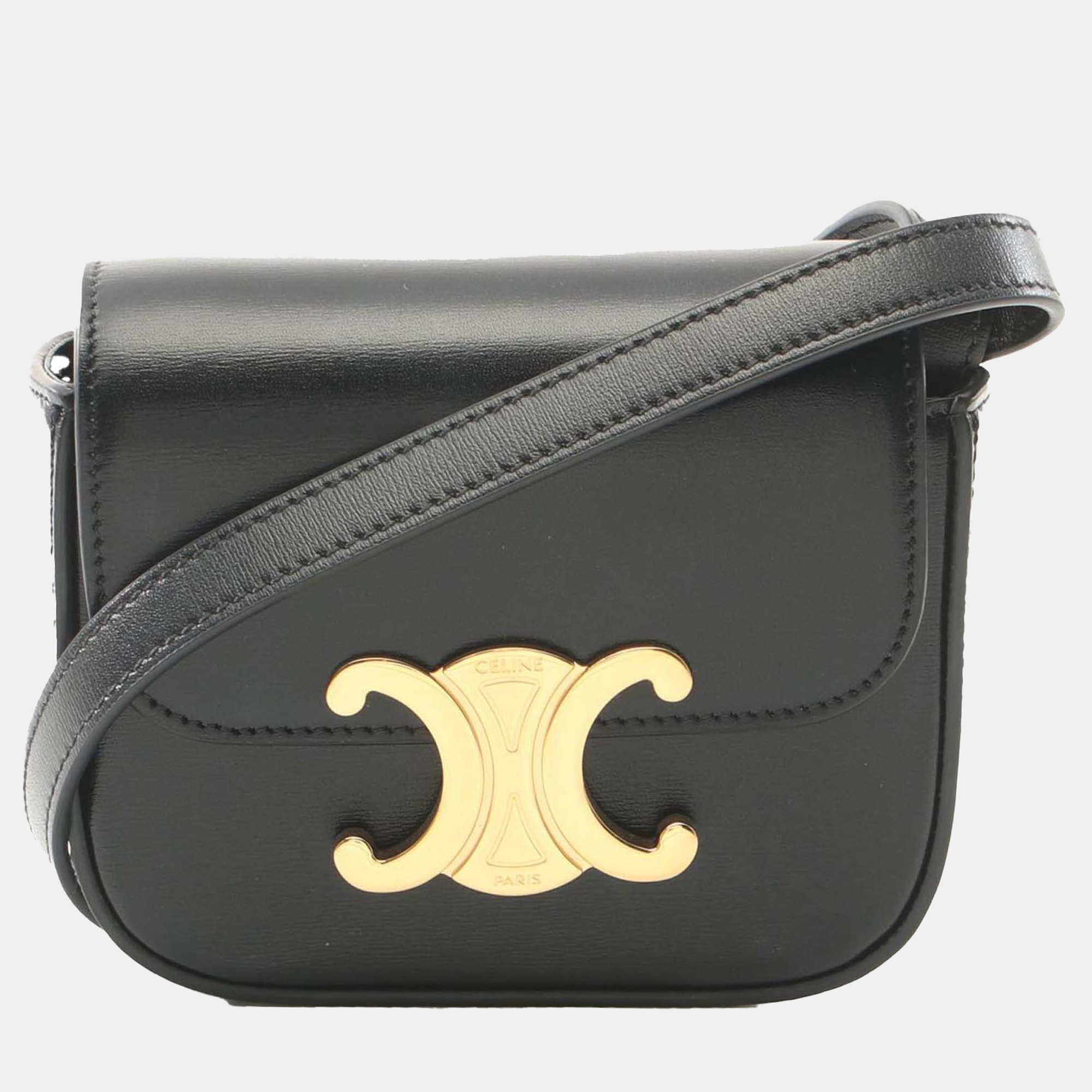 

Celine Black Mini Calfskin Claude Crossbody Bag
