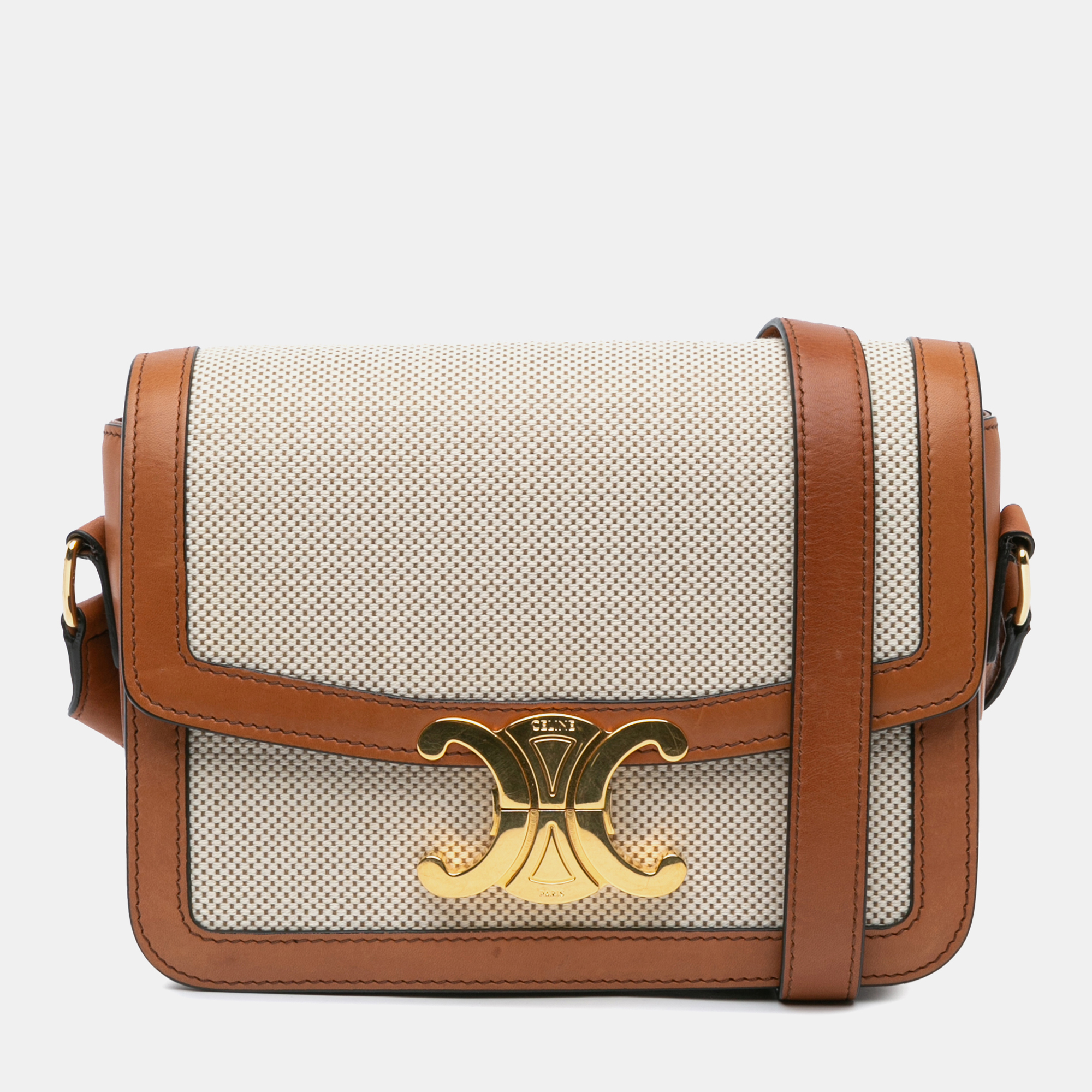 

Celine Brown Canvas Teen Triomphe Crossbody