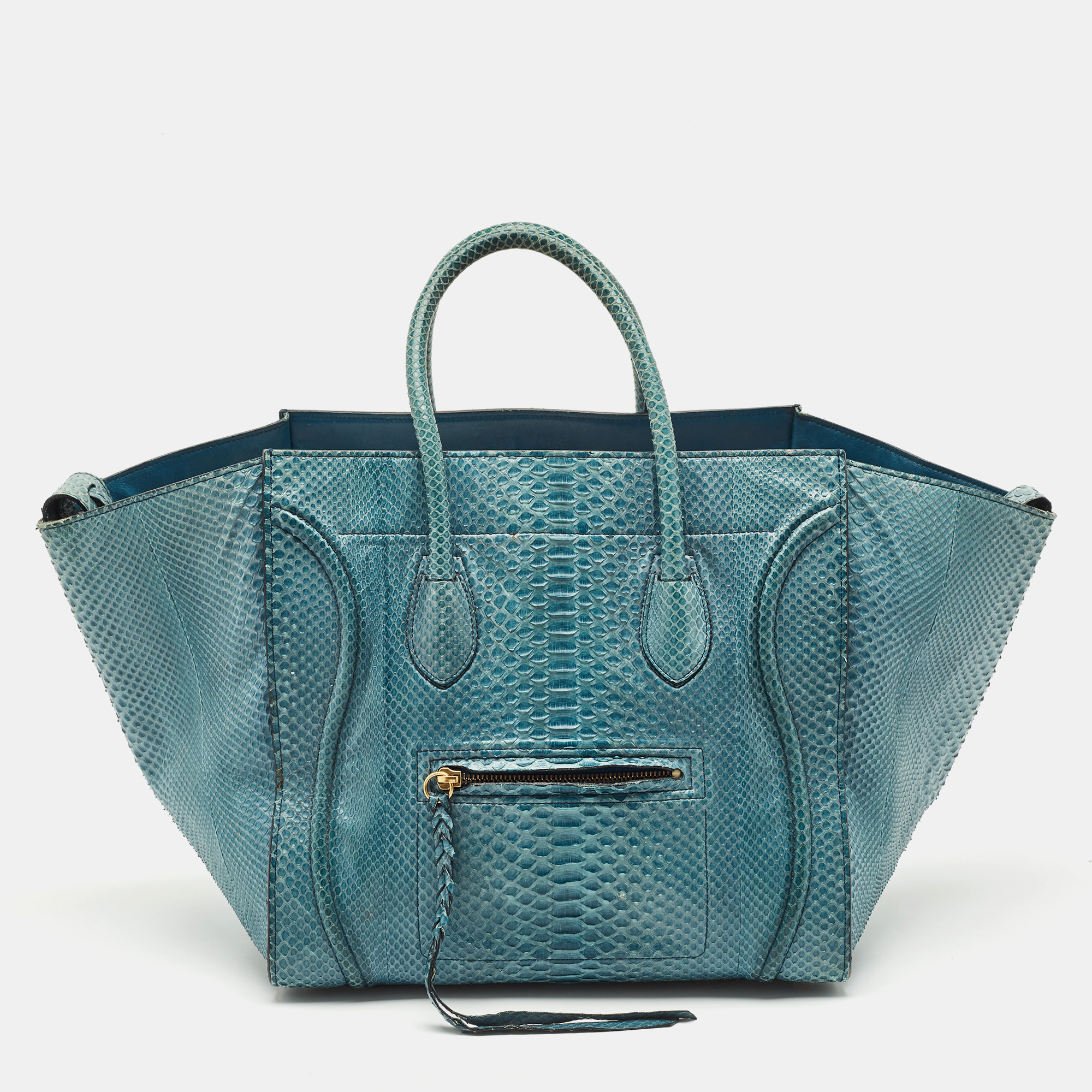 

Celine Blue Python Medium Phantom Luggage Tote