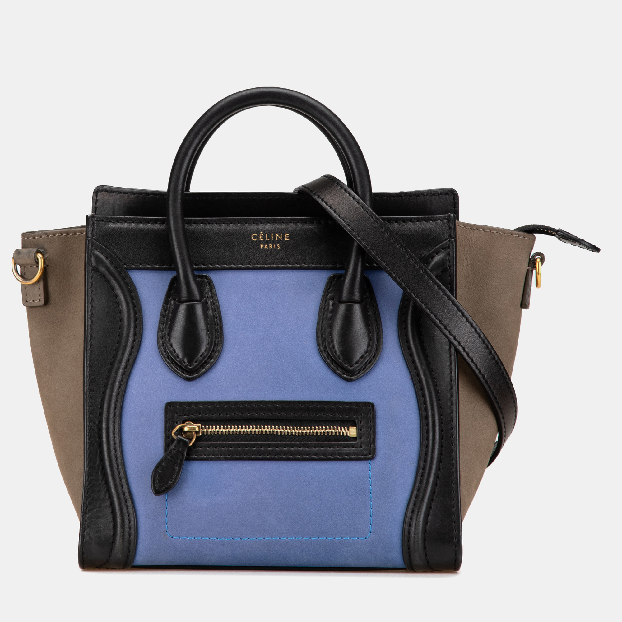 

Celine Multicolor Nano Tricolor Leather Luggage Tote