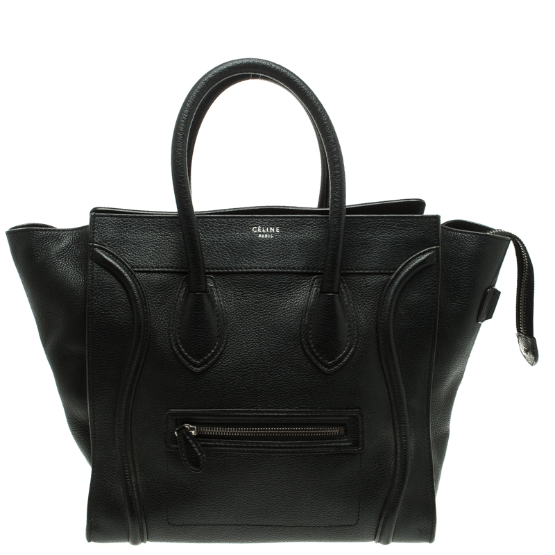 مملوكة مسبقًا حقيبة سيلين ميني لاغيدج جلد أسود