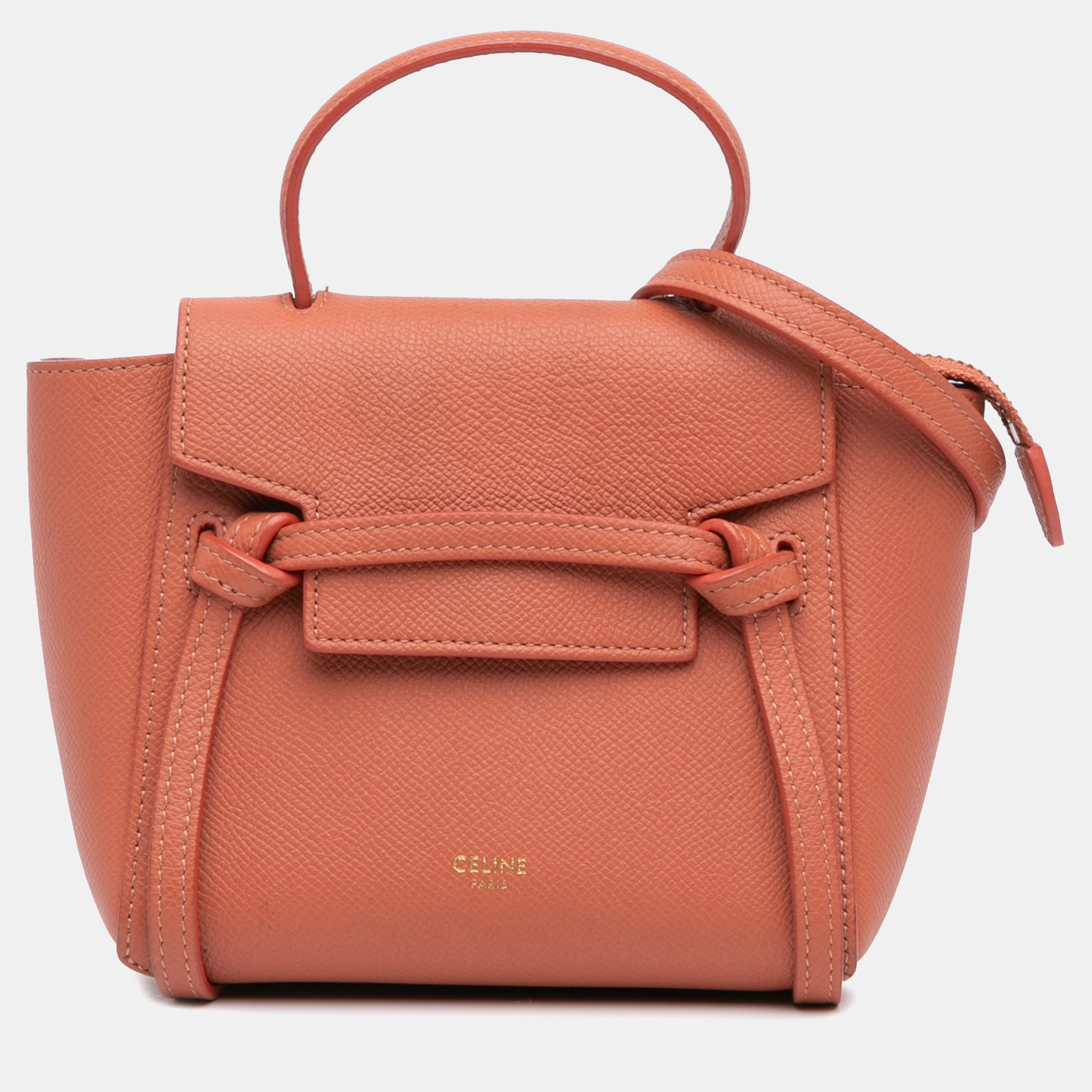 

Celine Orange Pico Grained Calfskin Belt Bag