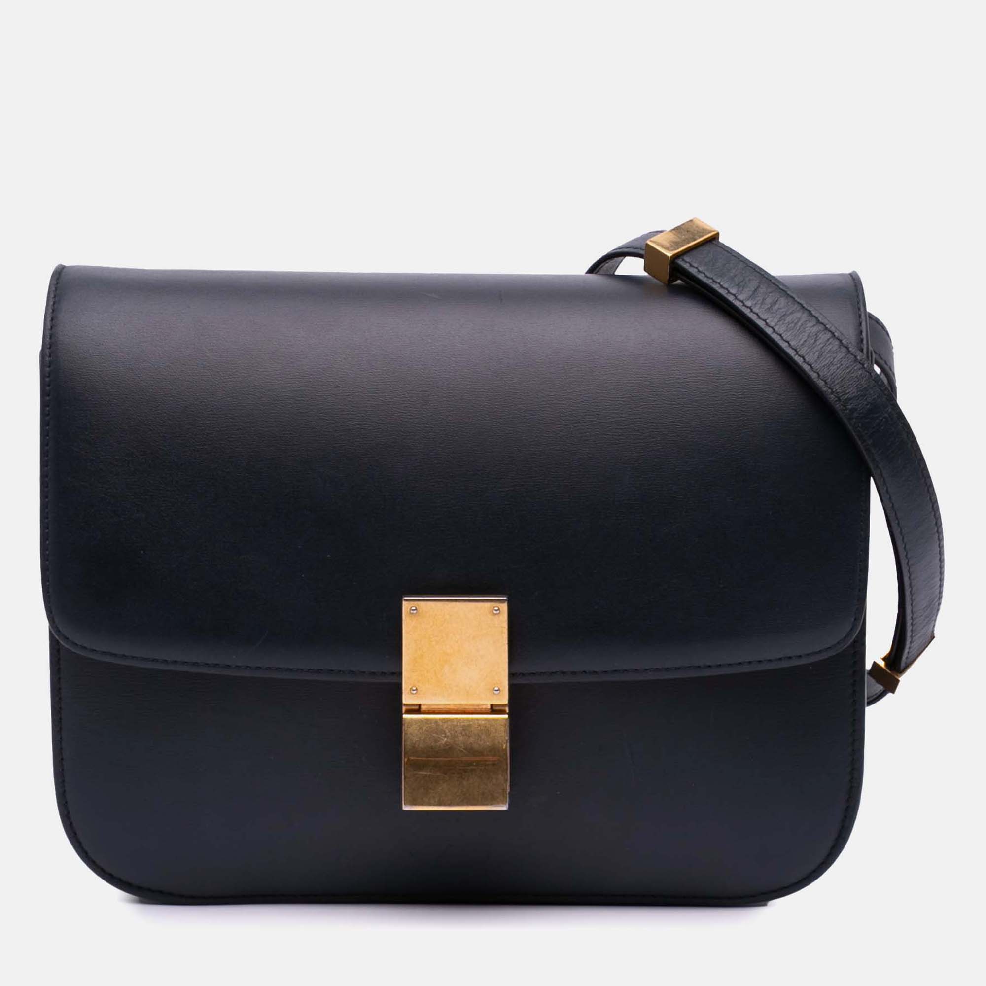 

Celine Black Calfskin Medium Classic Box
