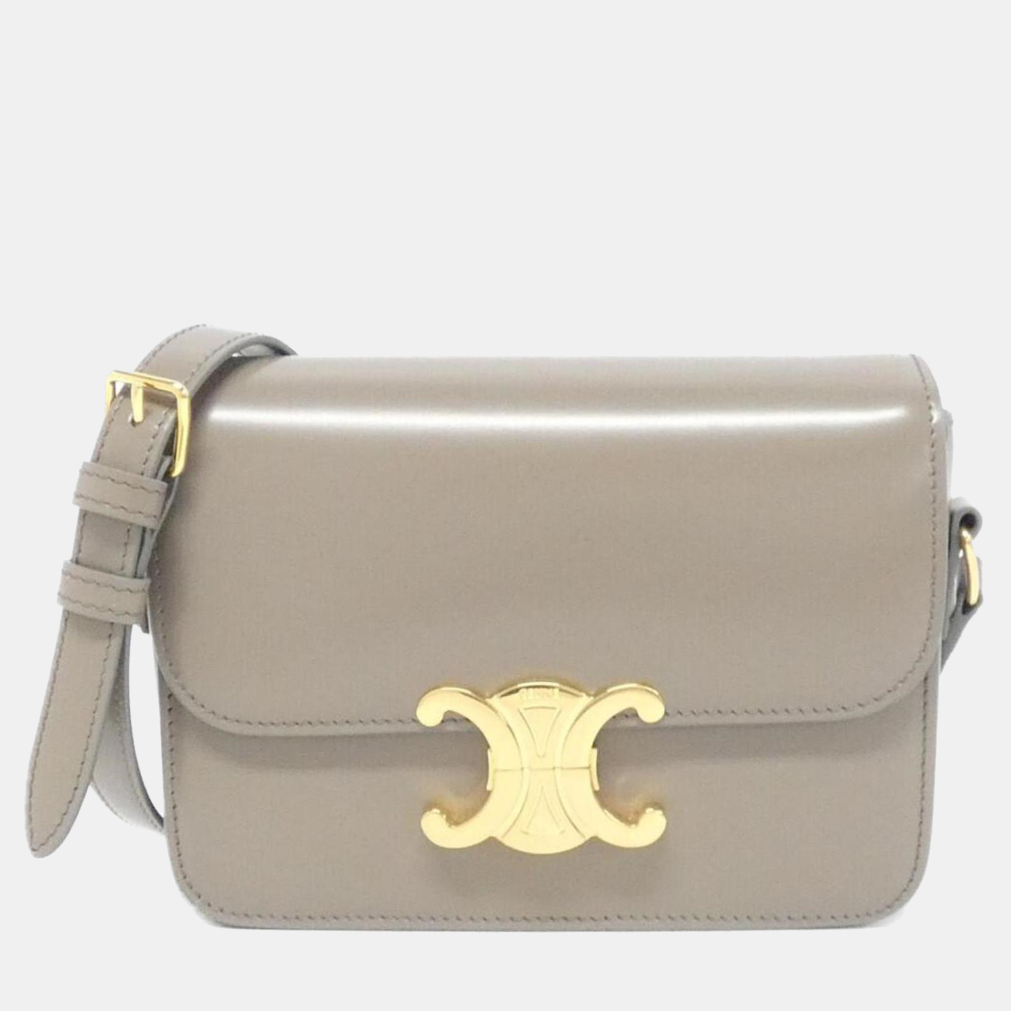 

Celine Grey Calf Leather Teen Triomphe Shoulder Bag