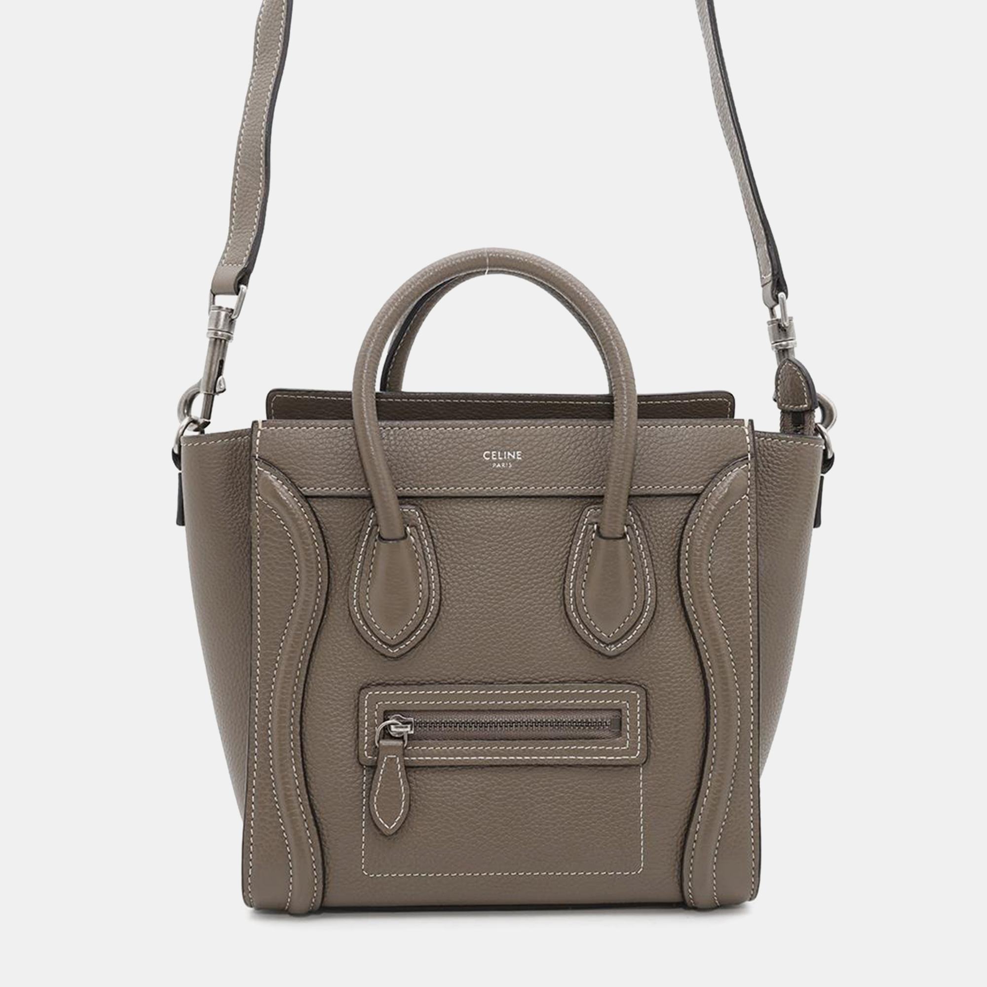 

Celine Suri Leather Luggage Nano Tote Bag, Brown