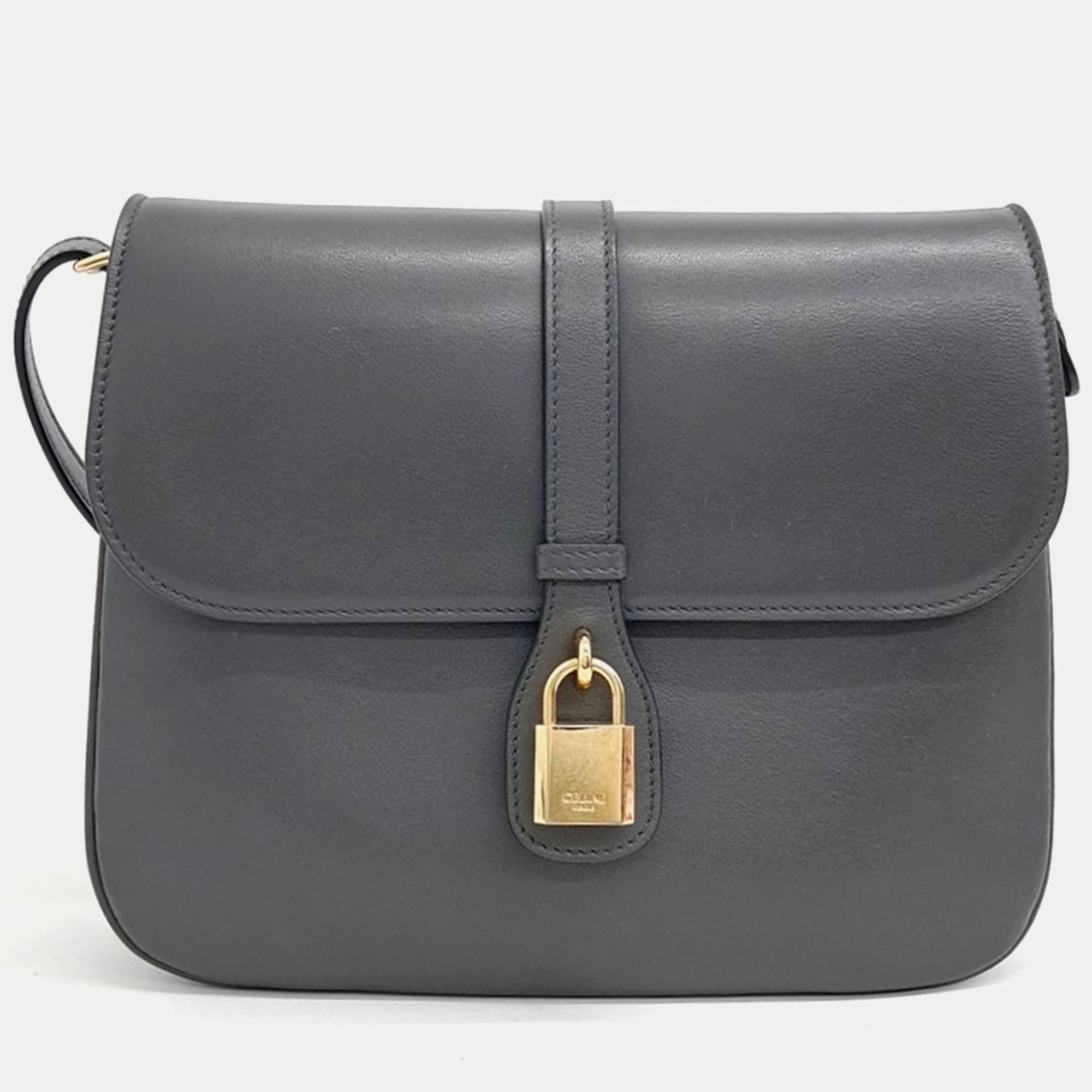 

Celine Grey Leather Tabu Medium Bag