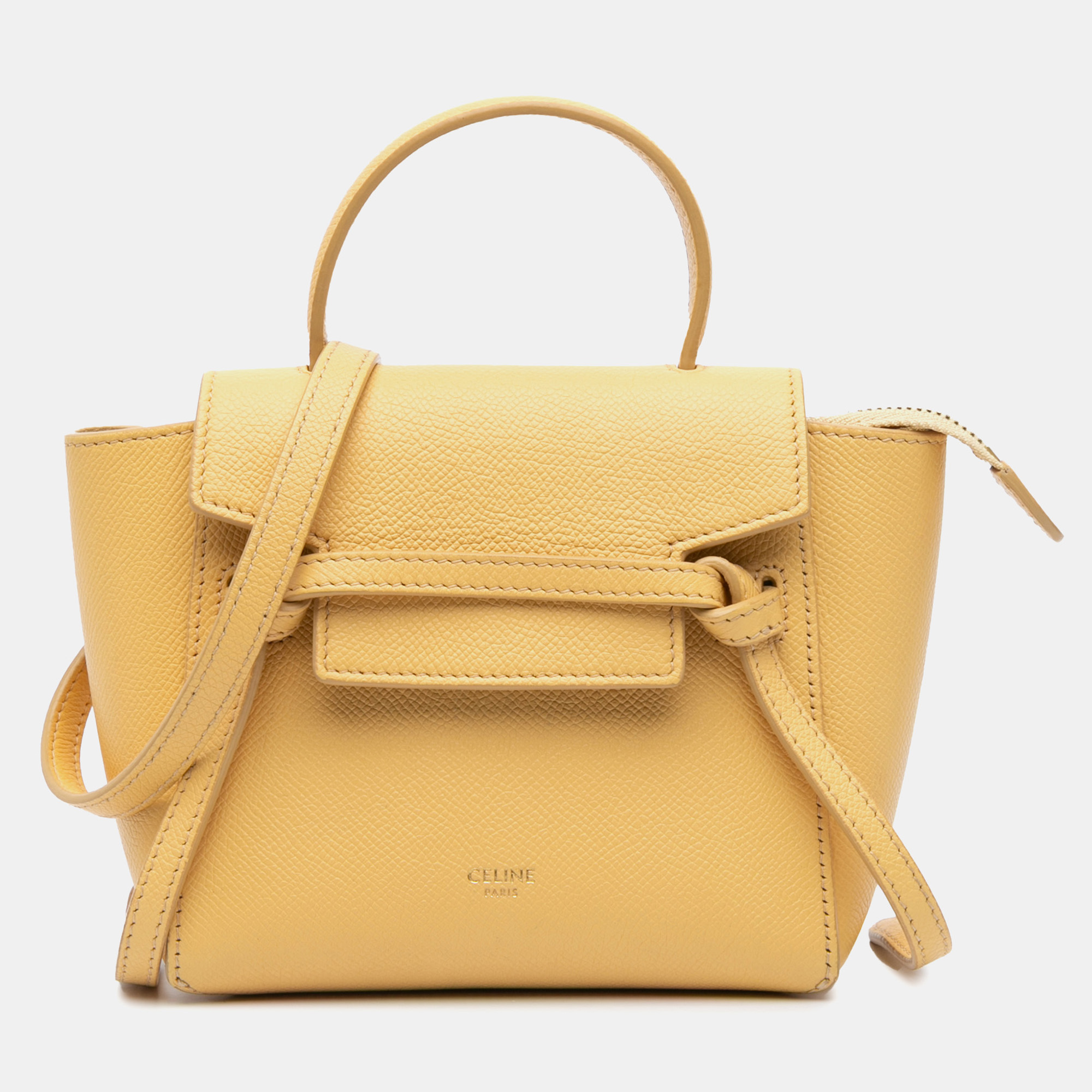 

Celine Yellow Pico Grained Calfskin Belt Bag