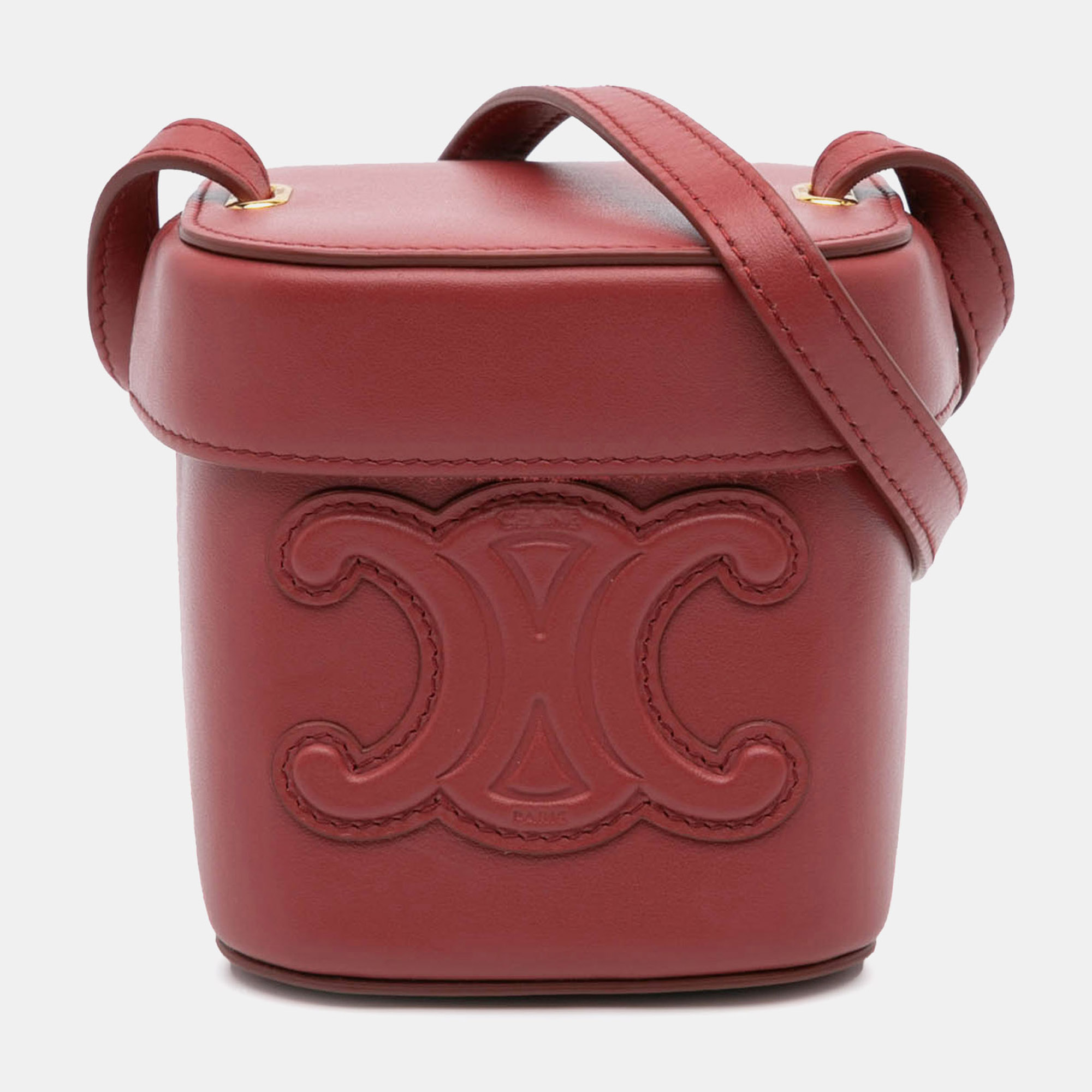 

Celine Pink Small Calfskin Cuir Triomphe Box Bag