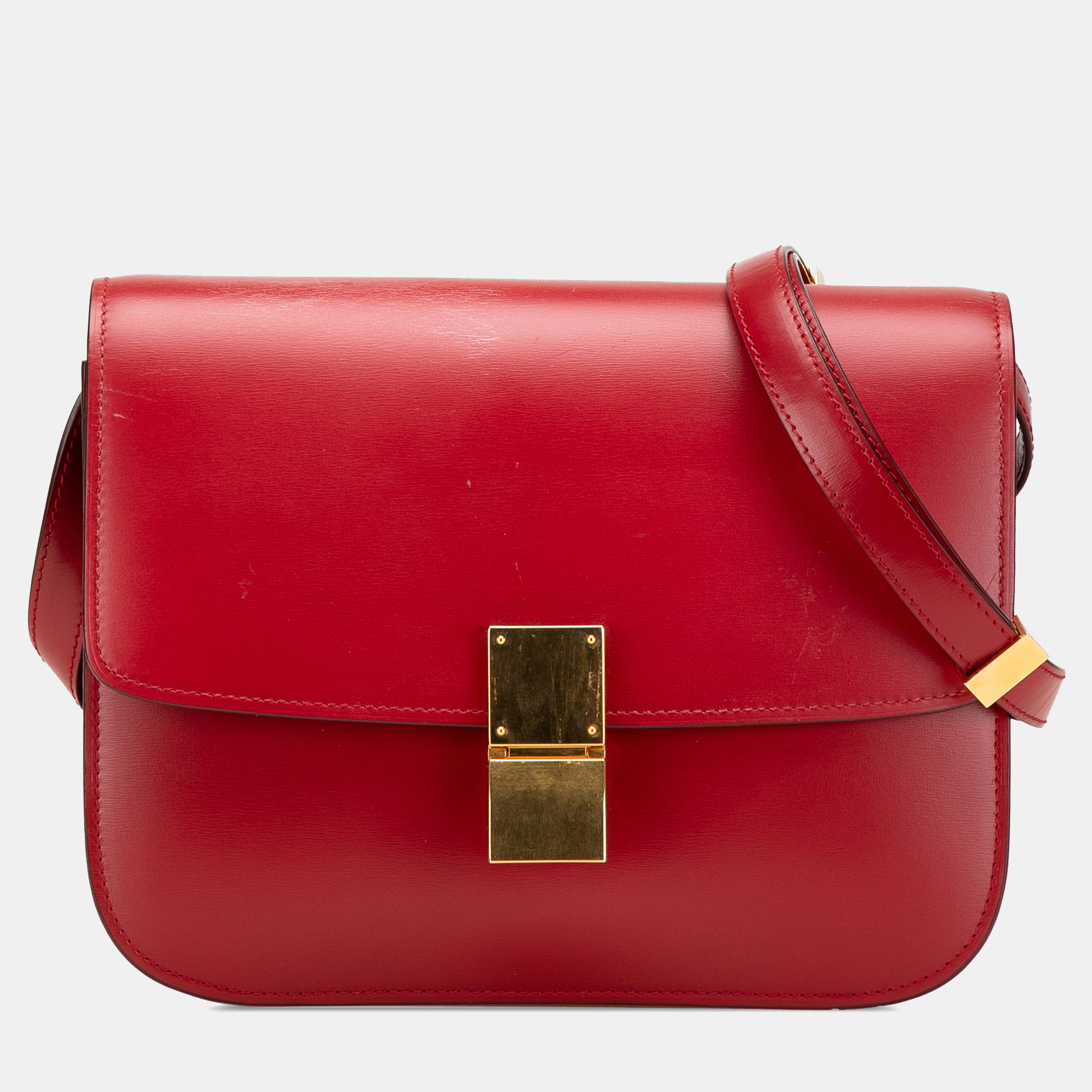 

Celine Red Medium Calfskin Classic Box