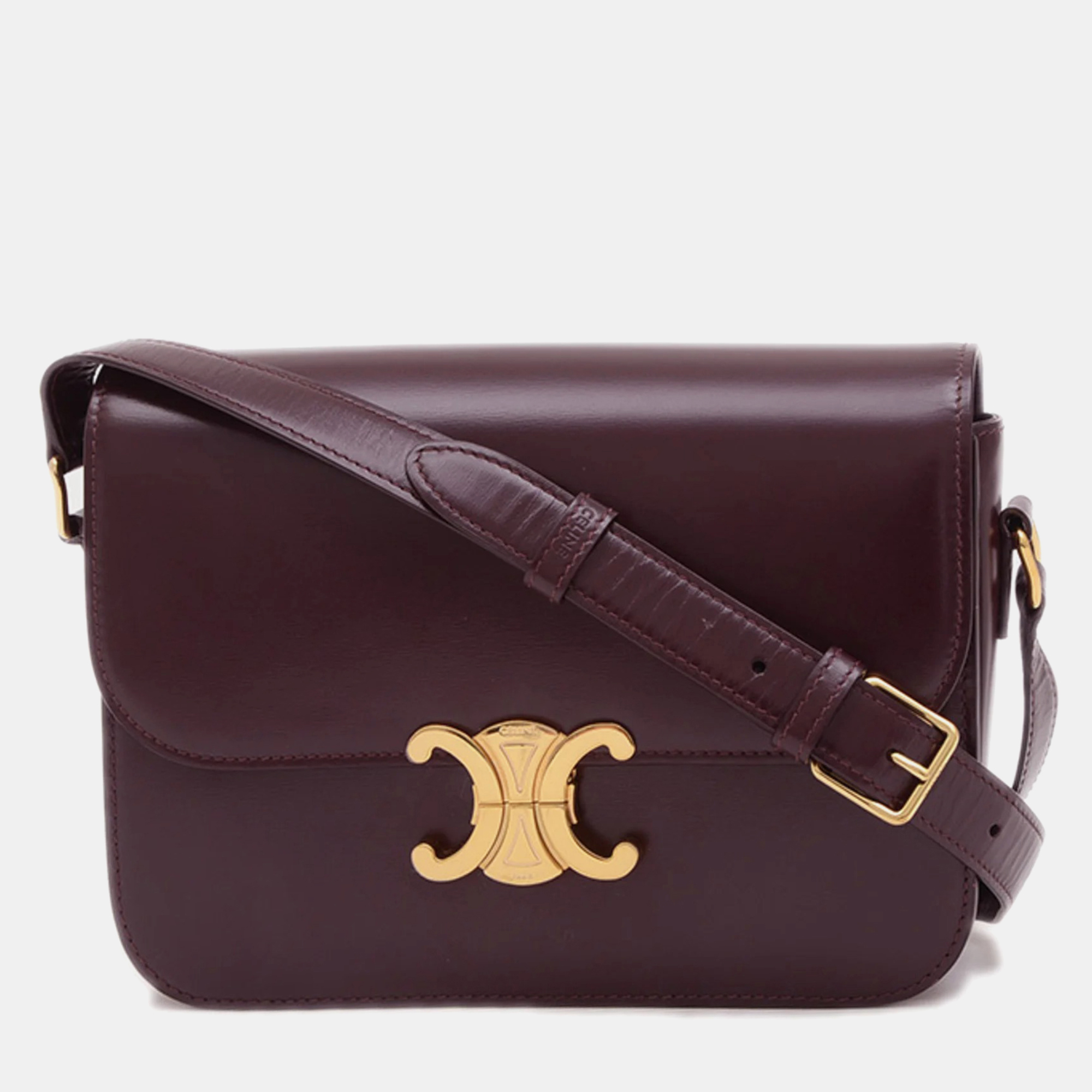 

Celine Classic Triomphe Shoulder Bag Calf Bordeaux, Burgundy