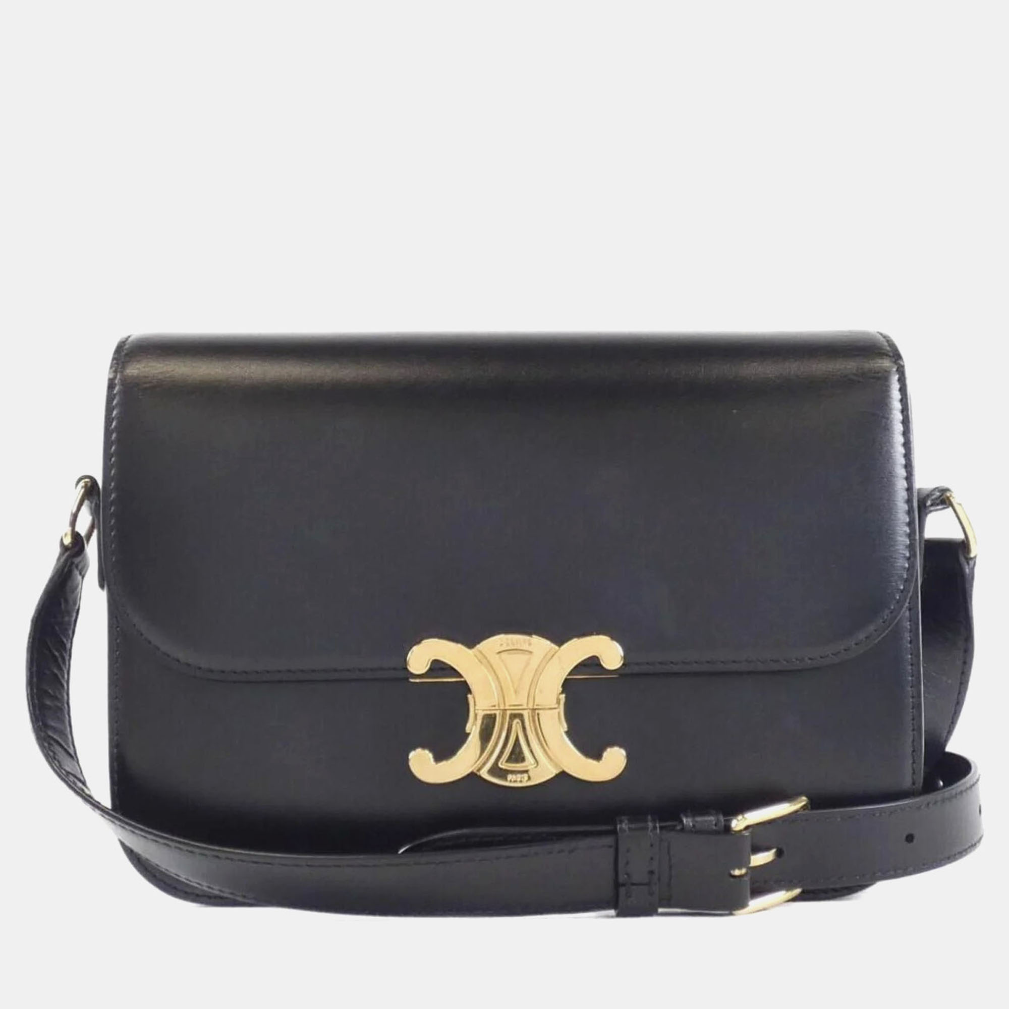 

Celine Classic Triomphe Shoulder Bag, Black