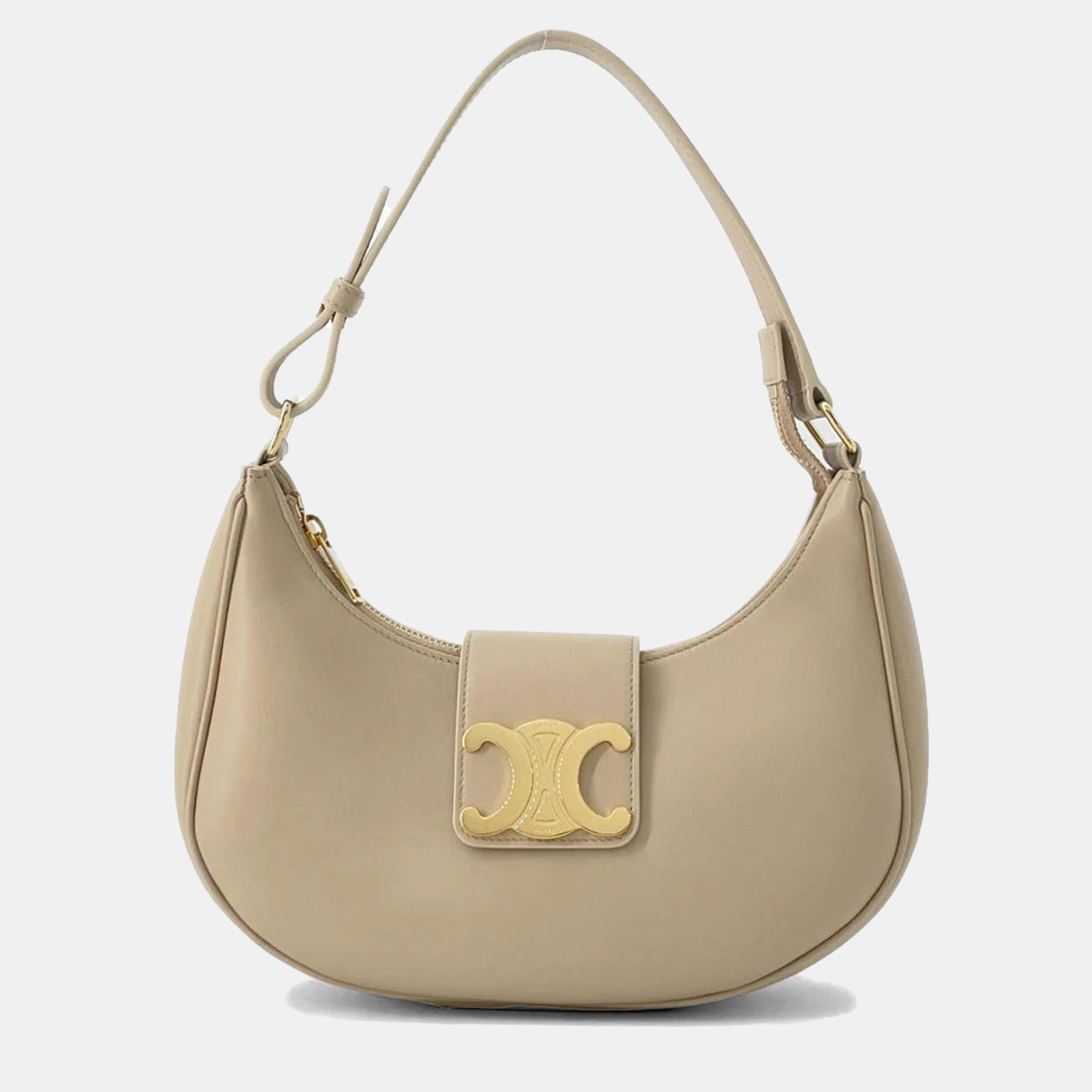 

Celine Ava One Shoulder Bag Beige Leather Size Medium