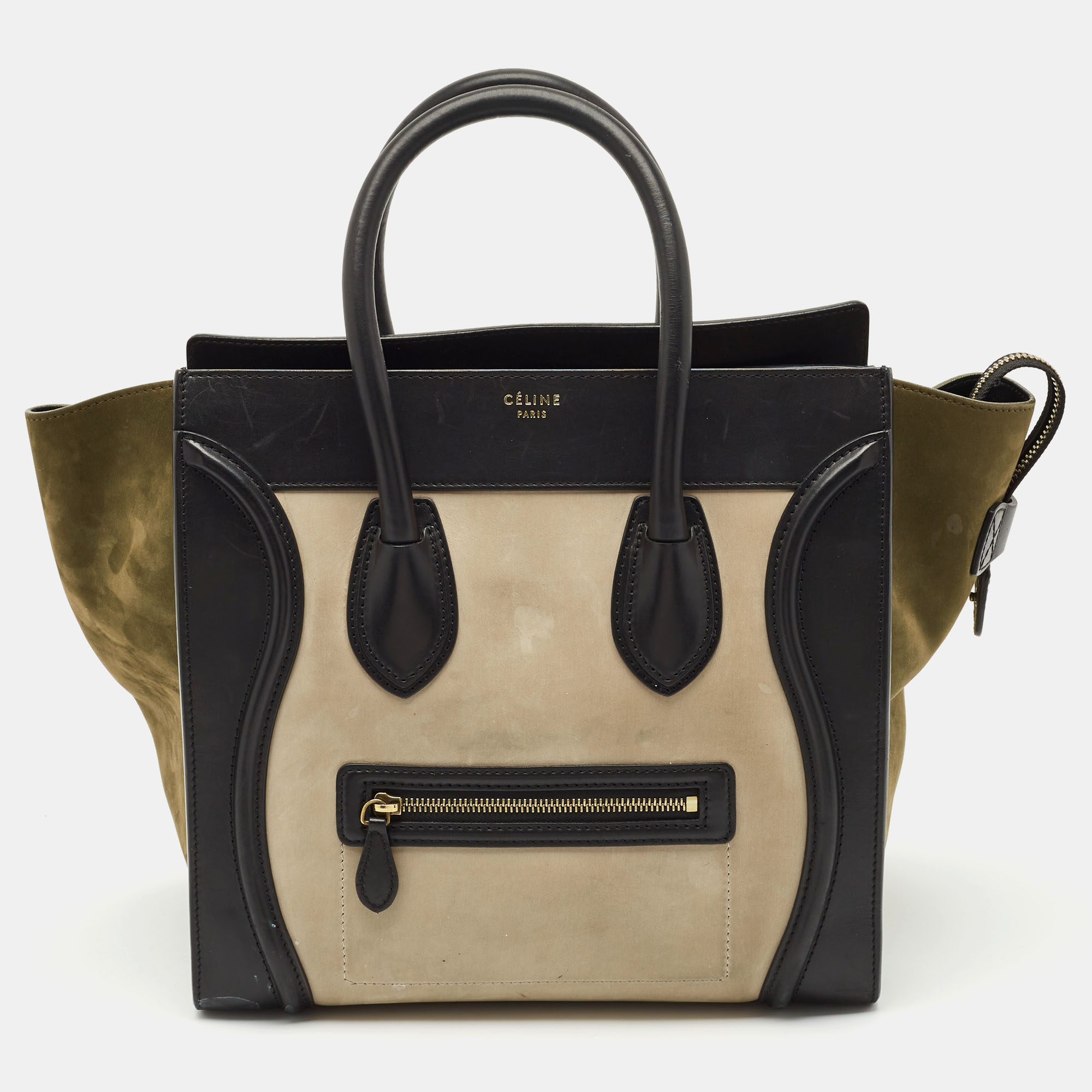 

Celine Multicolor Leather and Suede Mini Luggage Tote