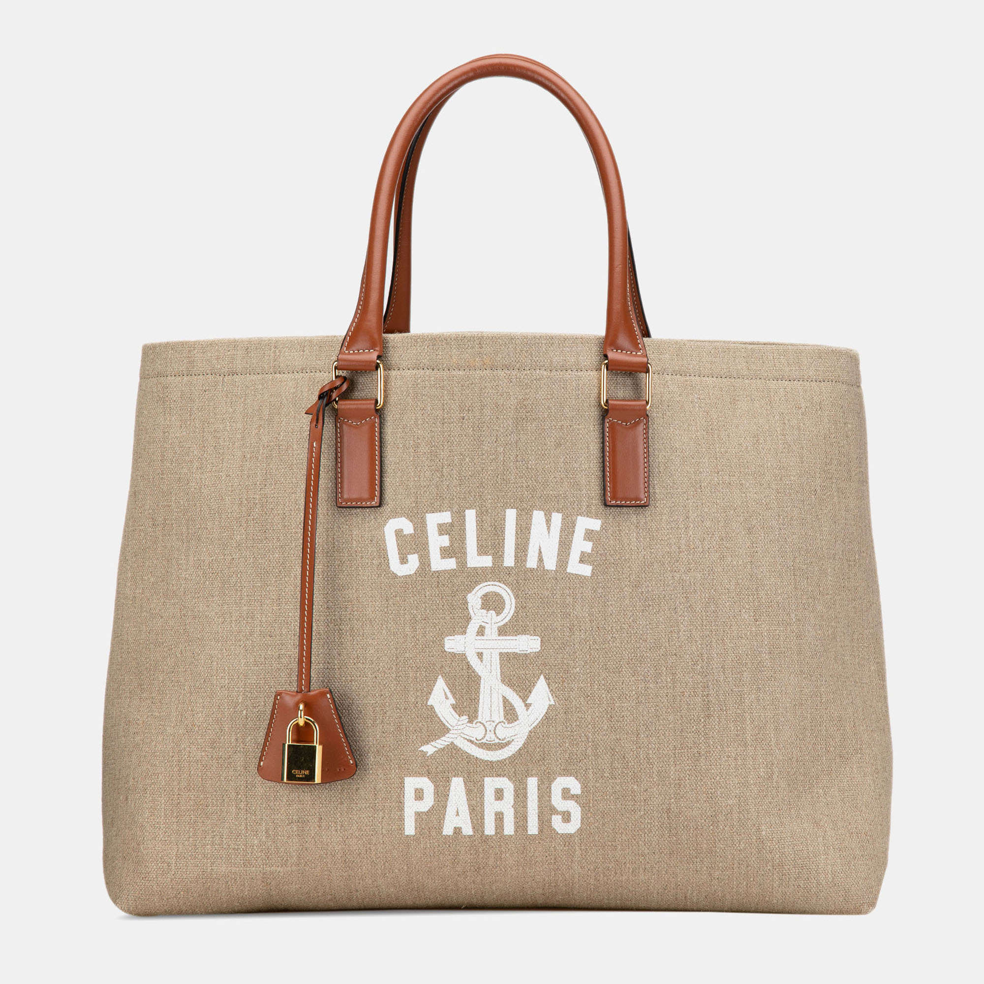 

Celine Beige Paris Horizontal Cabas Tote