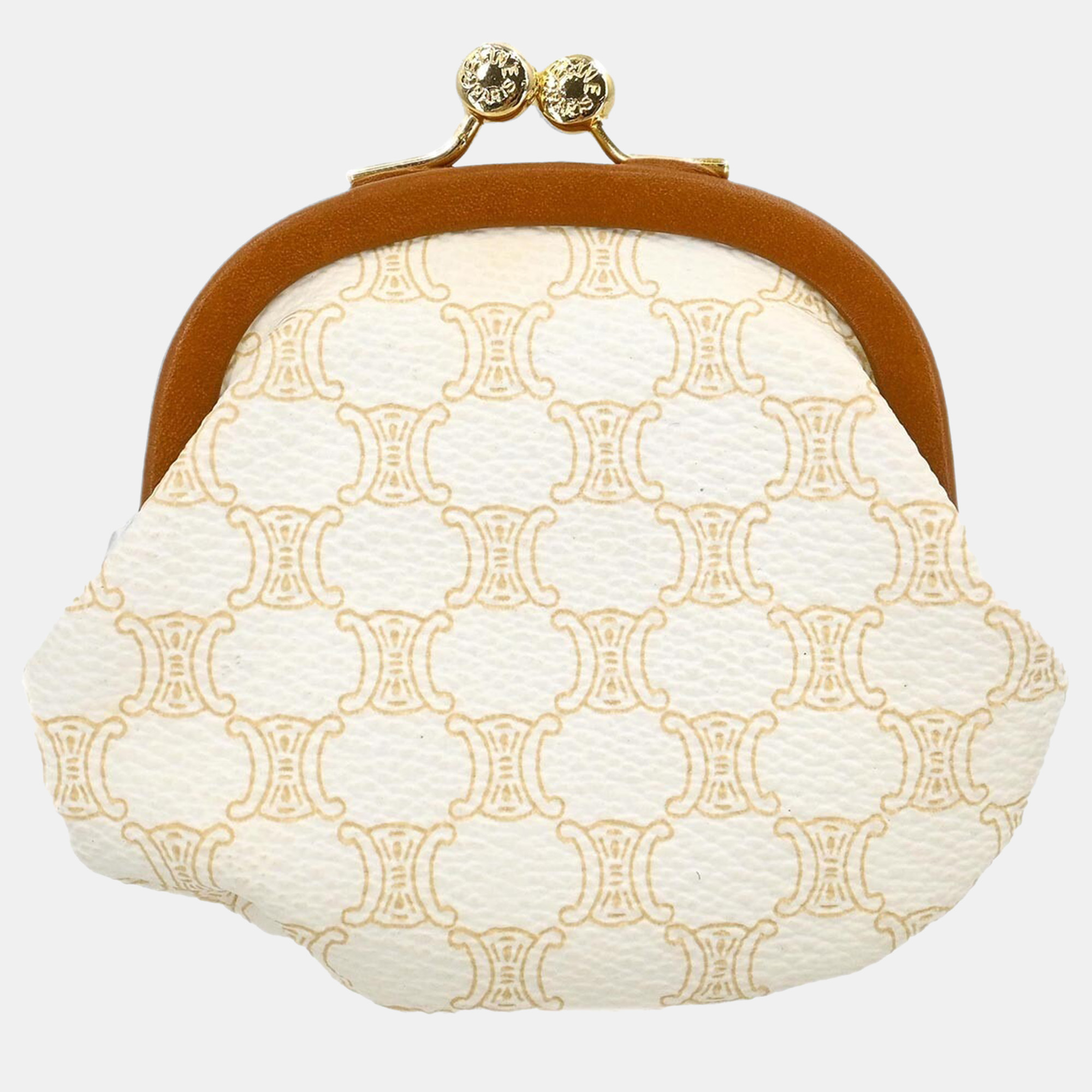 

Celine White Coated Canvas Small Macadam Coin Purse Wallet