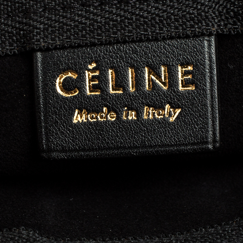 Celine Black Leather Open Triangle Bag