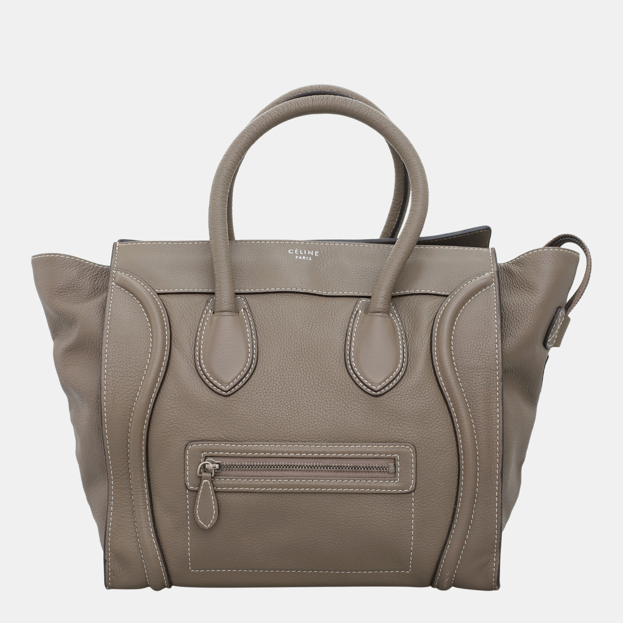

Celine Mini Luggage Soft Tote, Grey