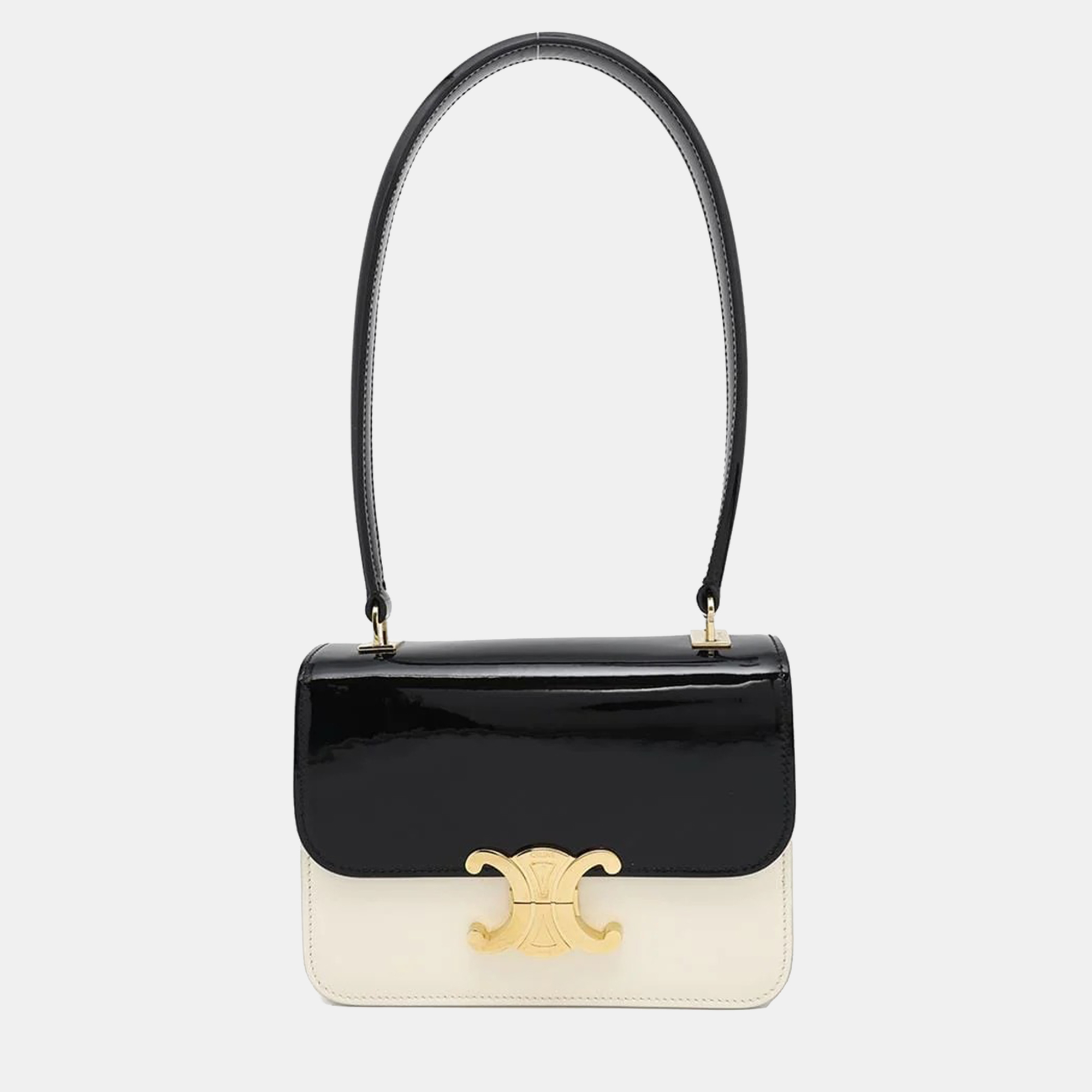 

Celine Black/White Patent Leather Teen Garance Bag