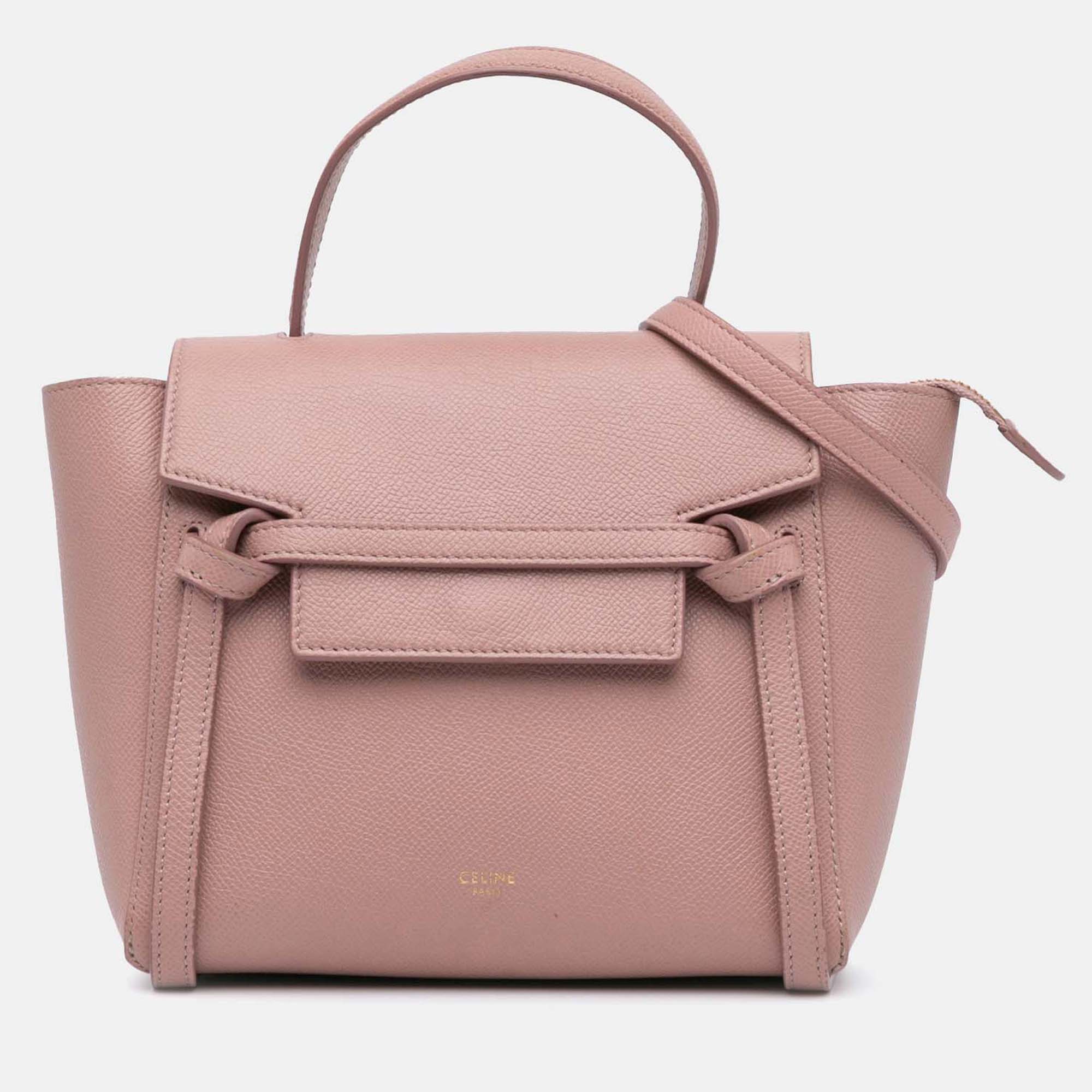 

Celine Pink Nano Grained Calfskin Belt Bag