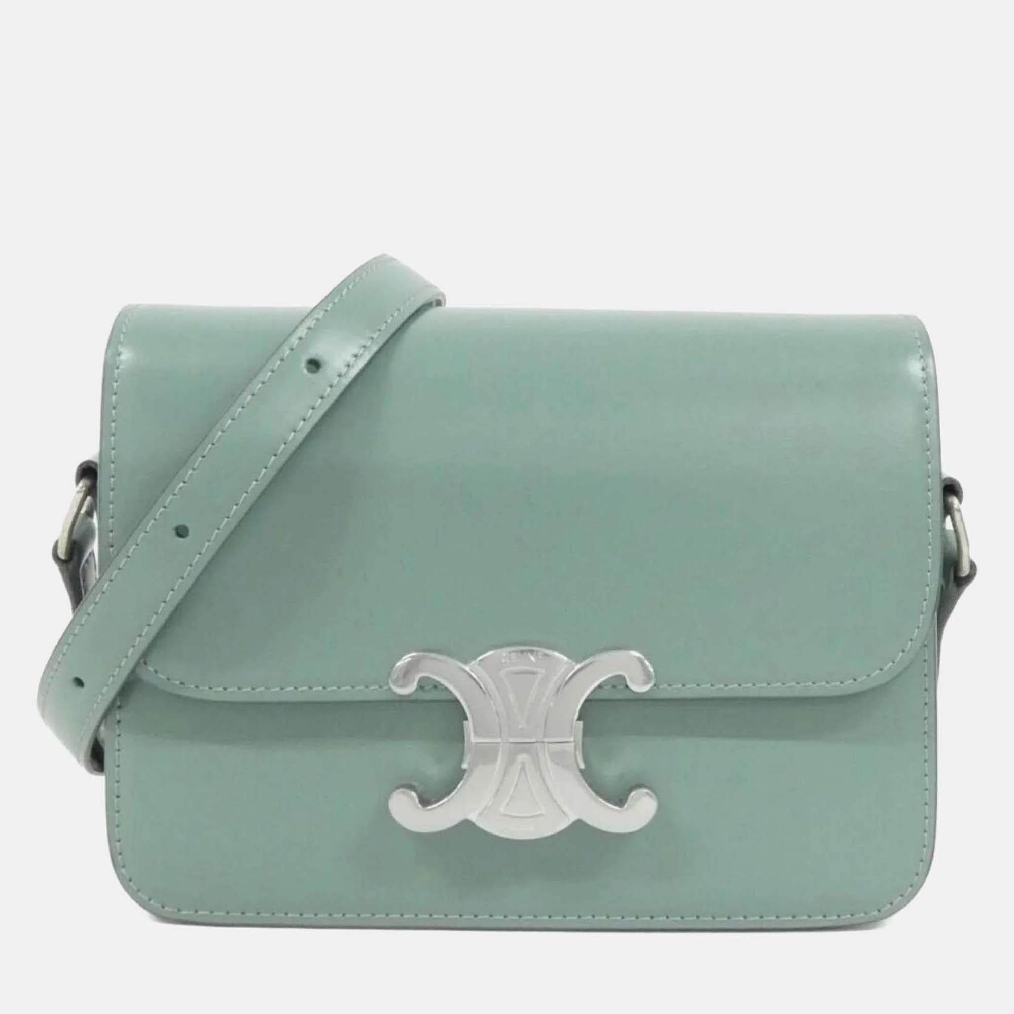 

Celine Teen Triomphe Handbag, Green