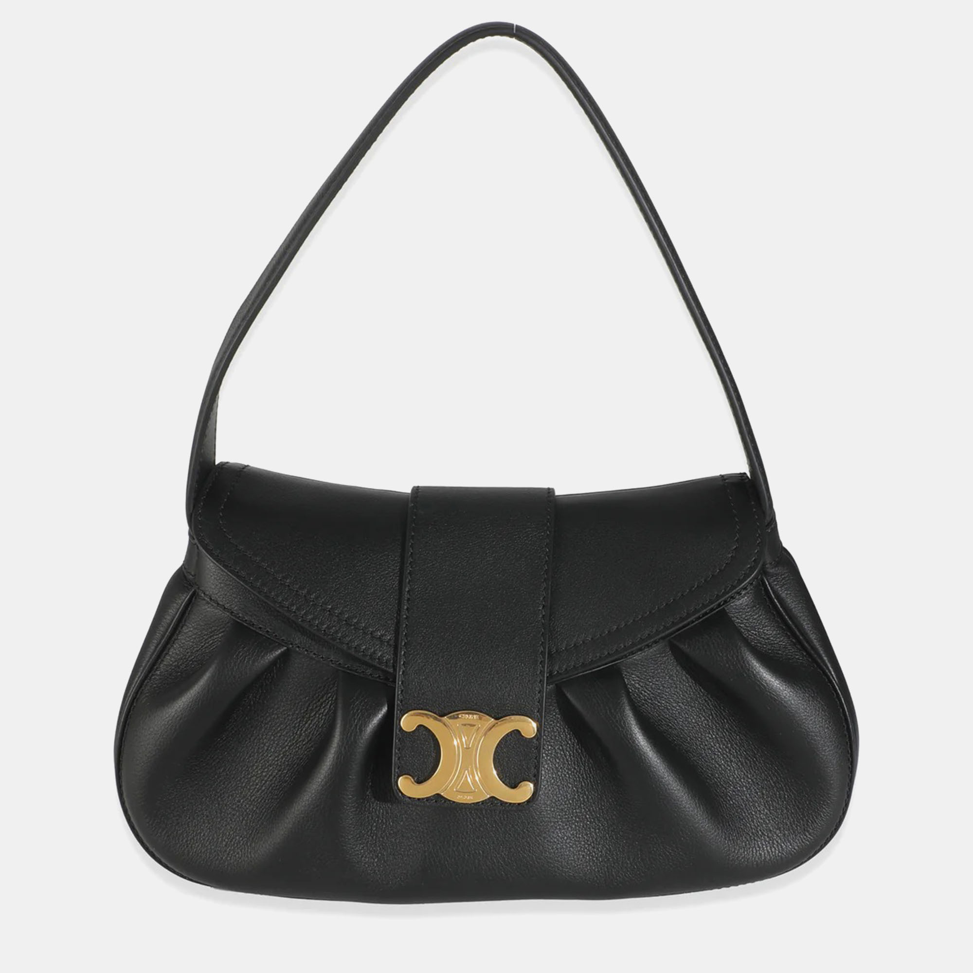 

Celine Black Supple Calfskin Medium Polly Bag