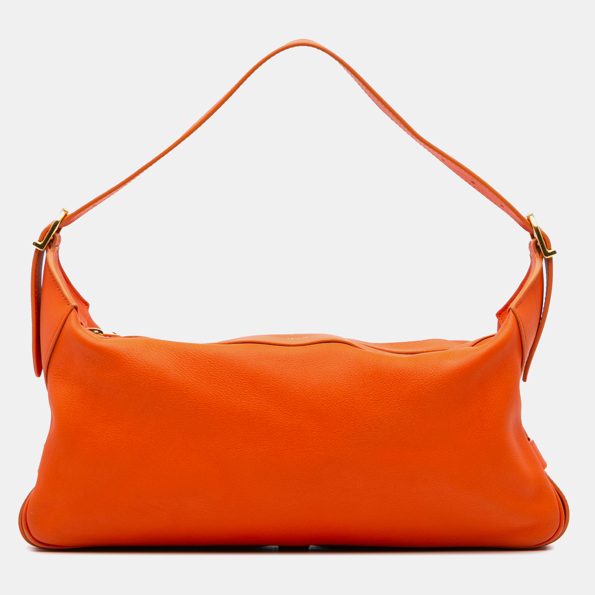 

Celine Orange Medium Supple Grained Calfskin Romy Shoulder Bag