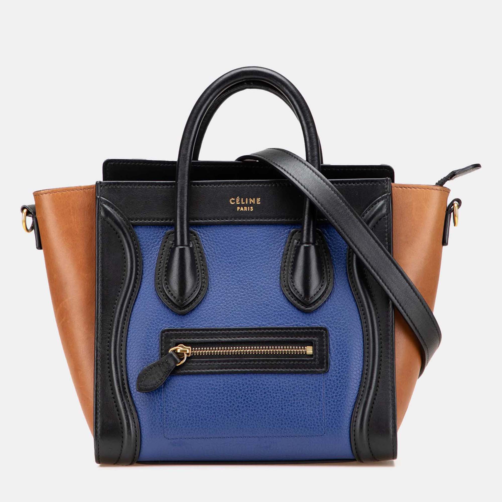 

Celine Multicolor Nano Leather Luggage Tote