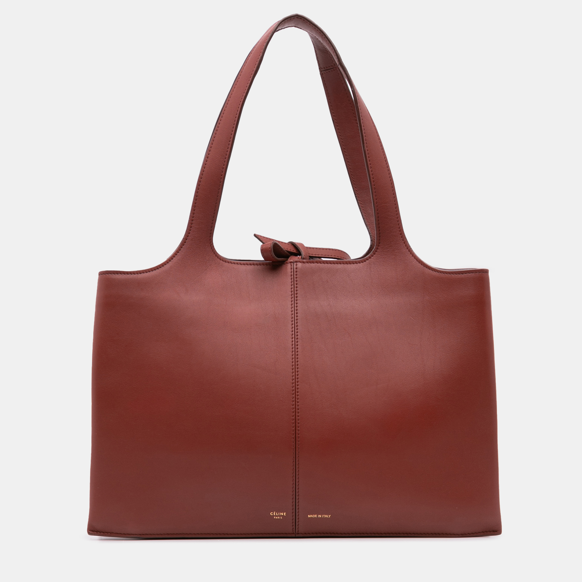 

Celine Red Medium Calfskin Trifold Tote