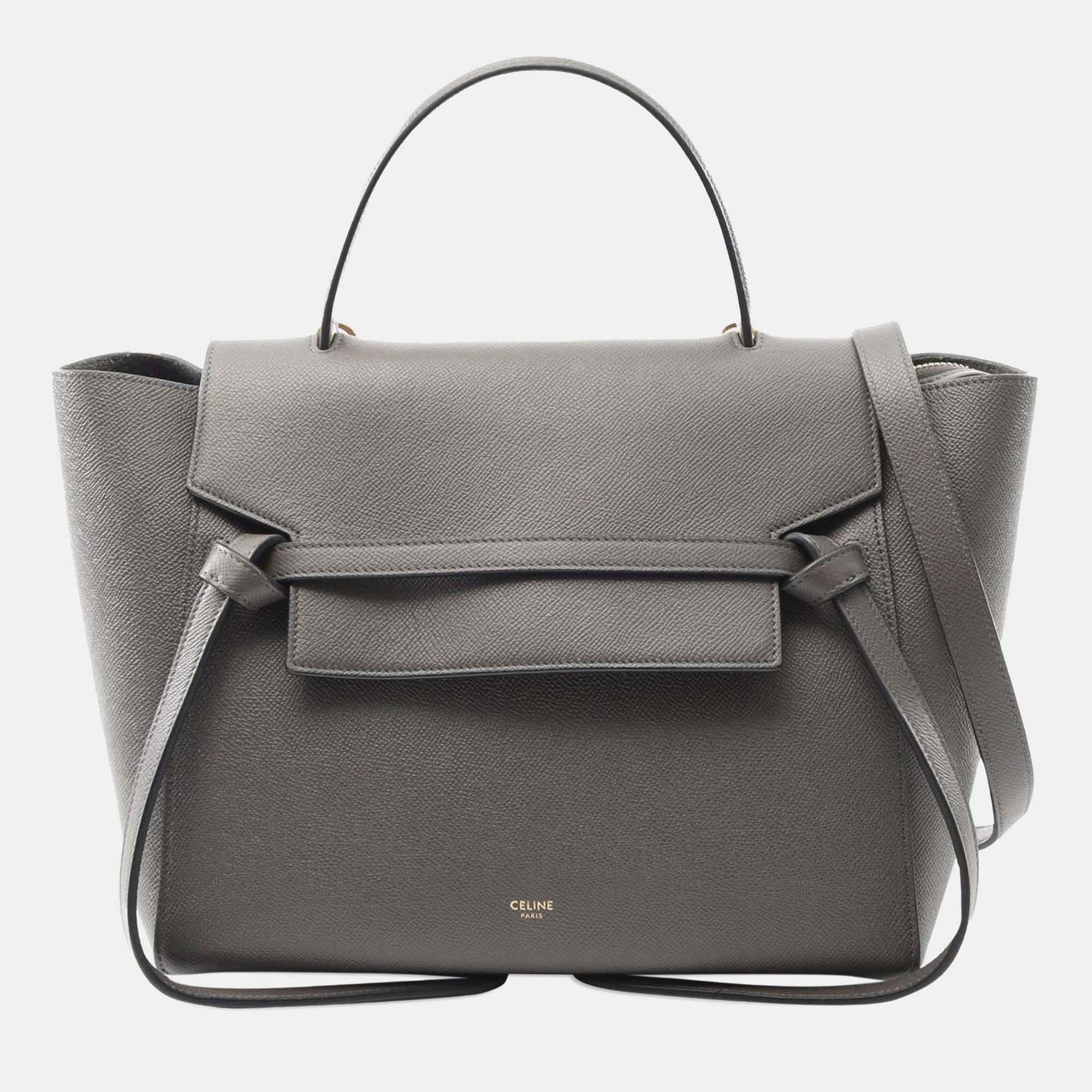 

Celine Grey Mini Grained Calfskin Belt Bag