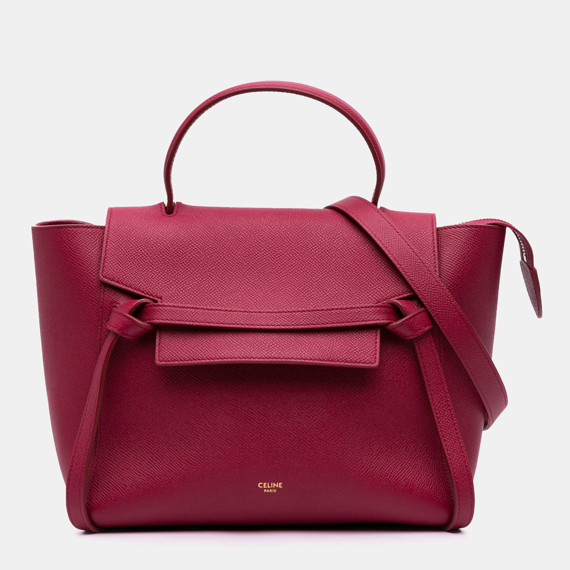 

Celine Red Micro Grained Calfskin Belt Bag
