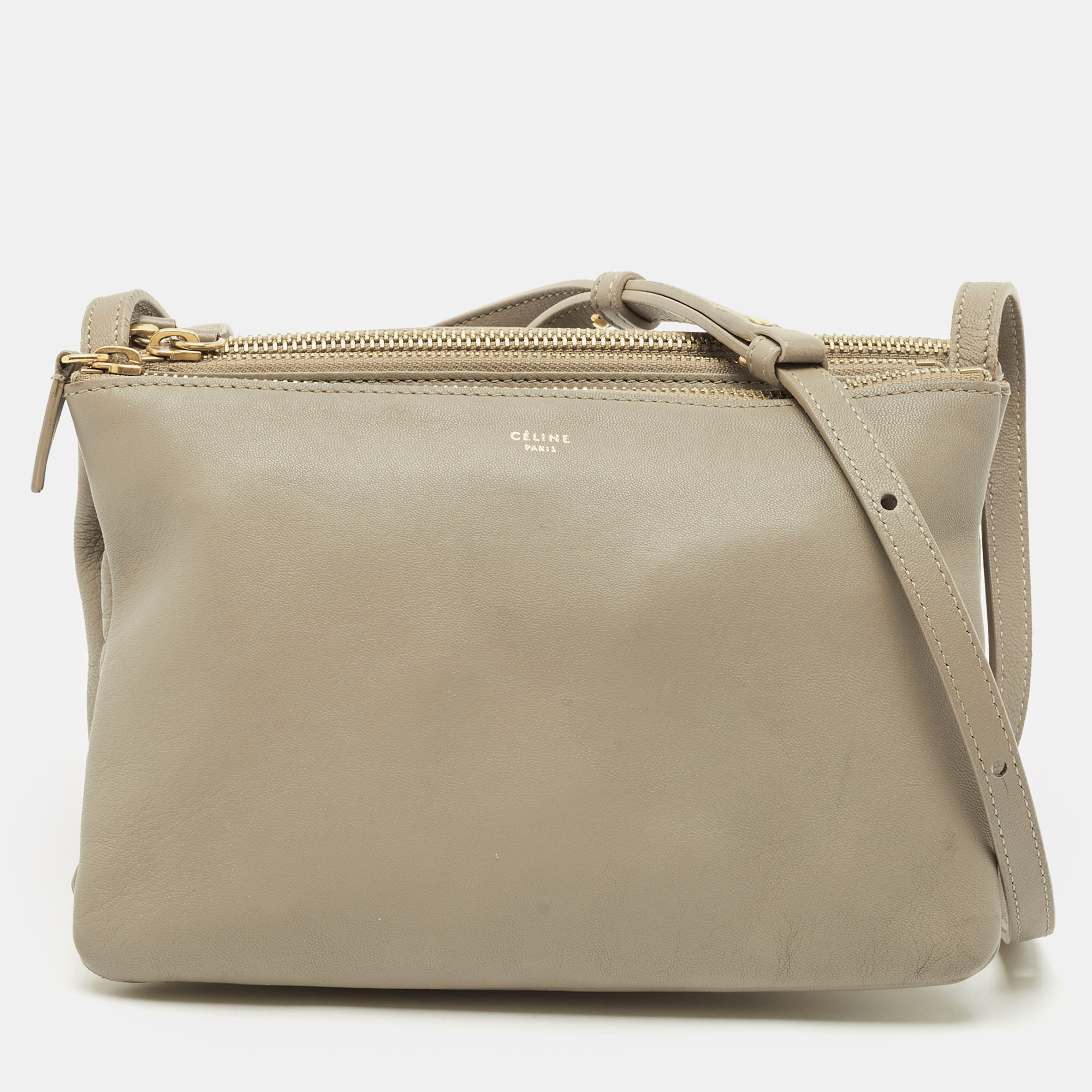 

Celine Beige Leather Small Trio Crossbody Bag