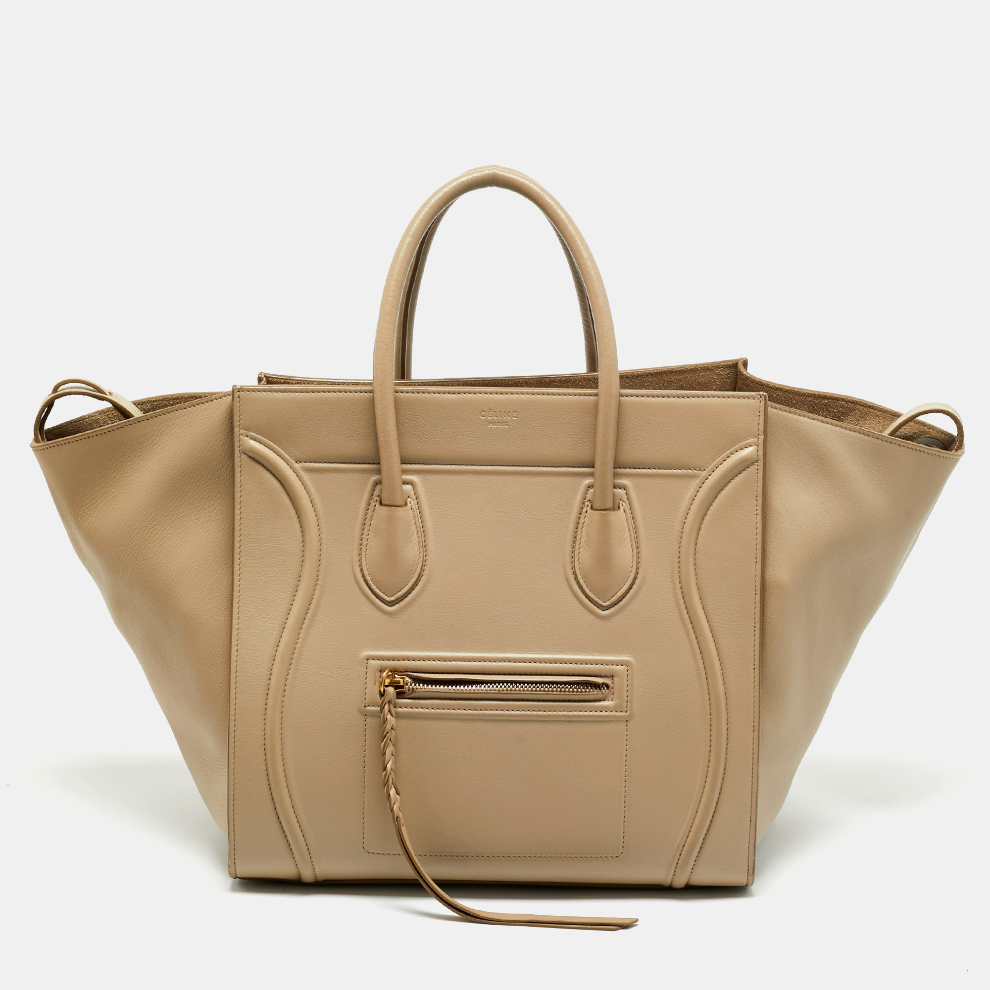 

Celine Beige Leather Medium Phantom Luggage Tote