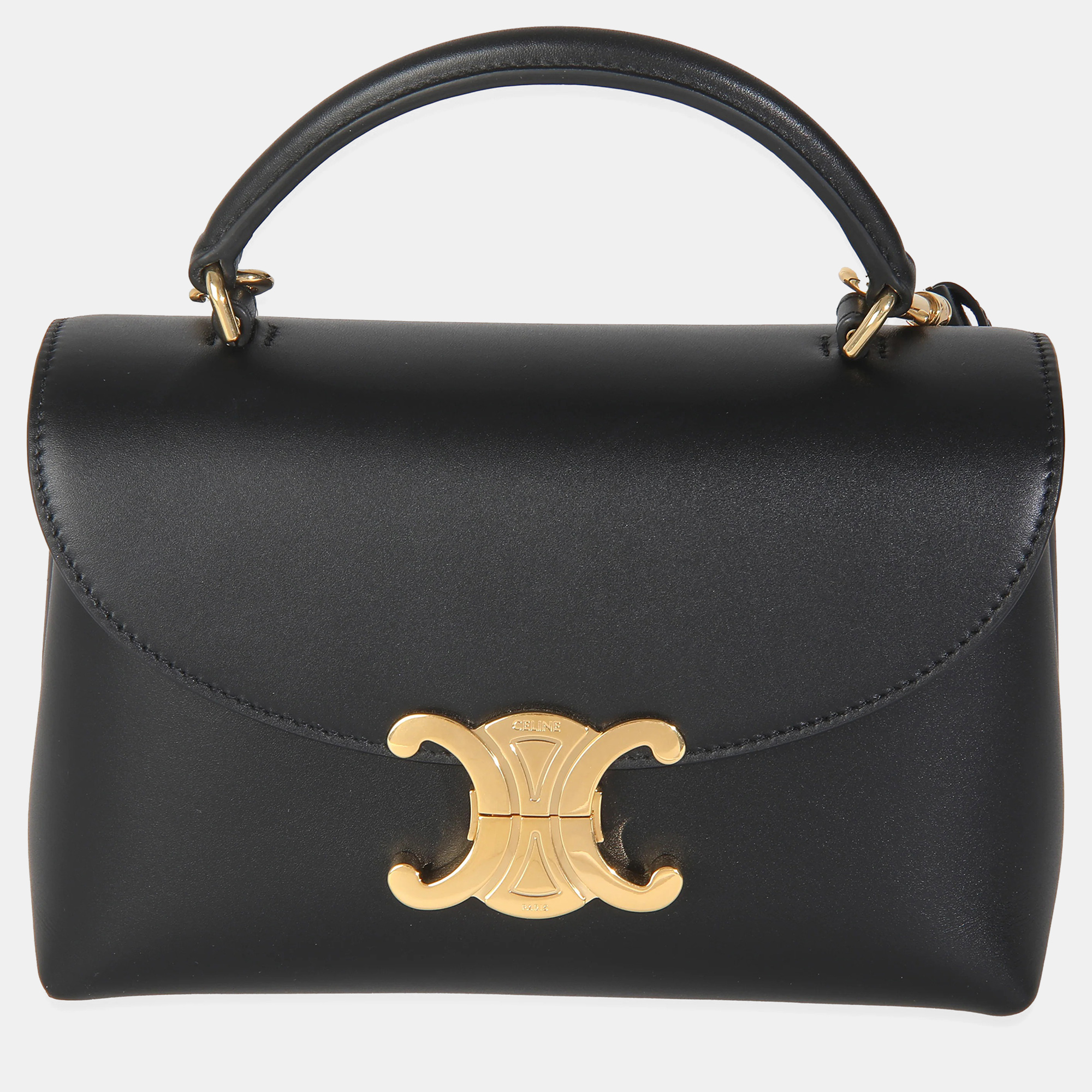 

Celine Black Supple Calfskin Teen Nino Top Handle Bag