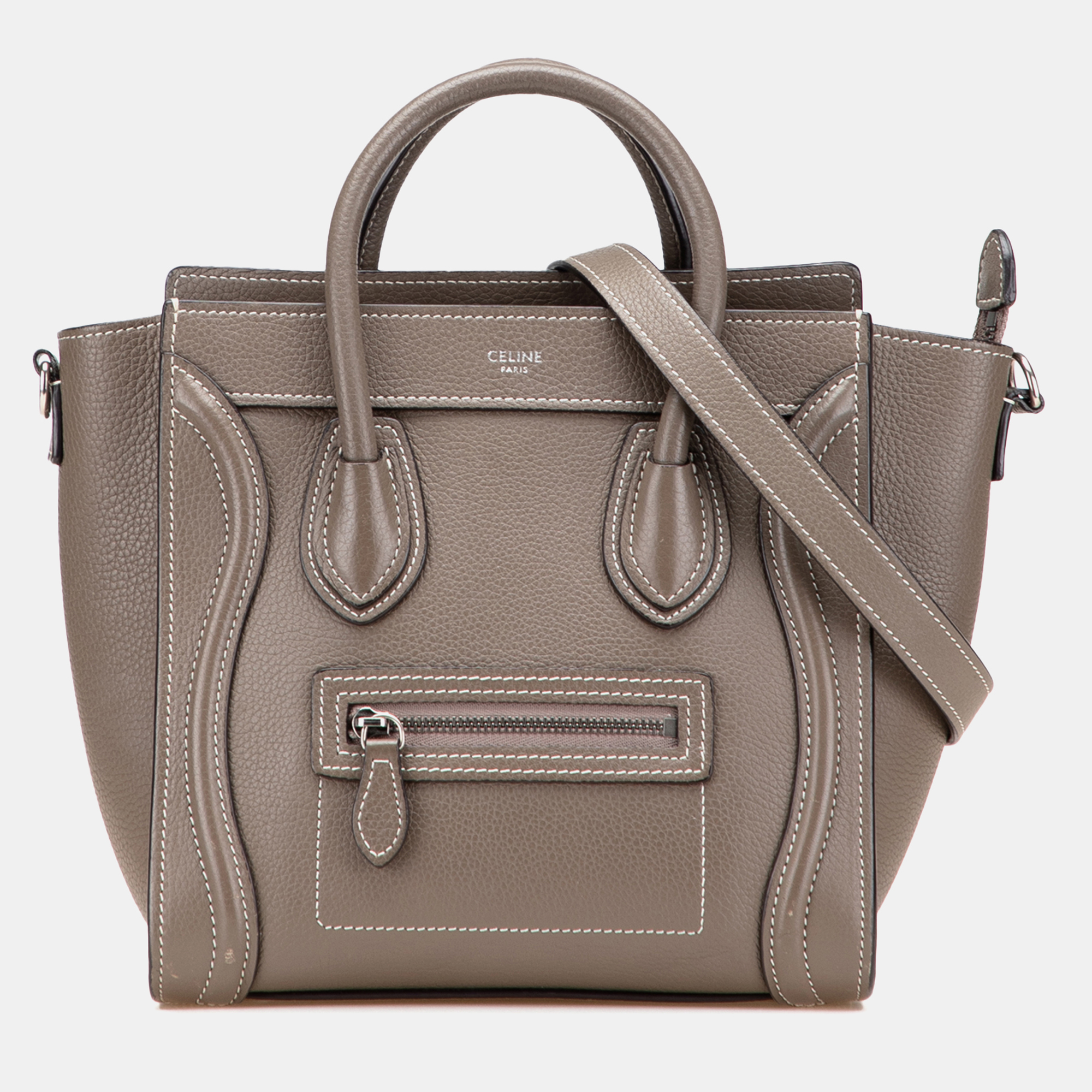 

Celine Brown Nano Leather Luggage Tote