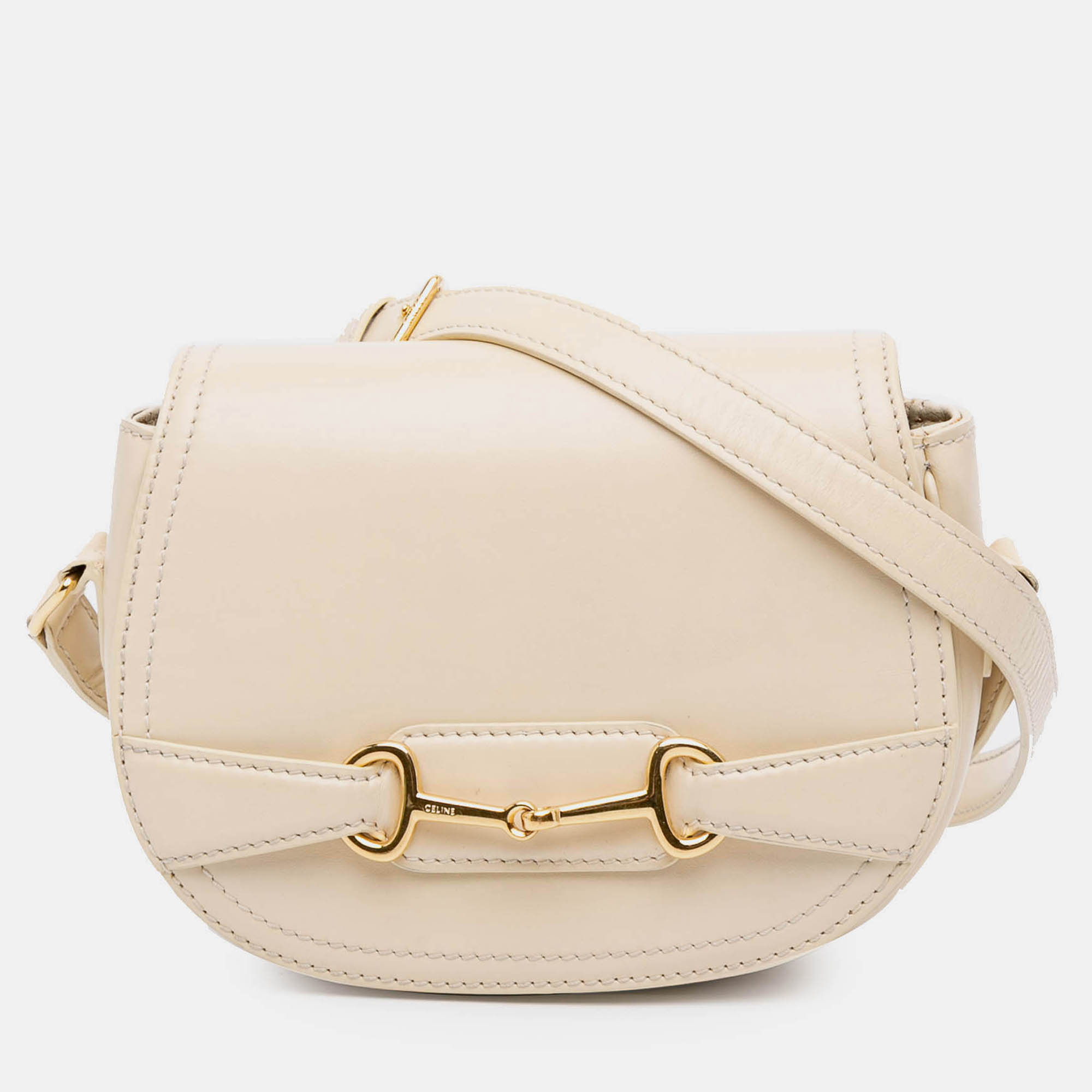 

Celine Crecy Flap Small Beige Satinated Calfskin Crossbody Bag