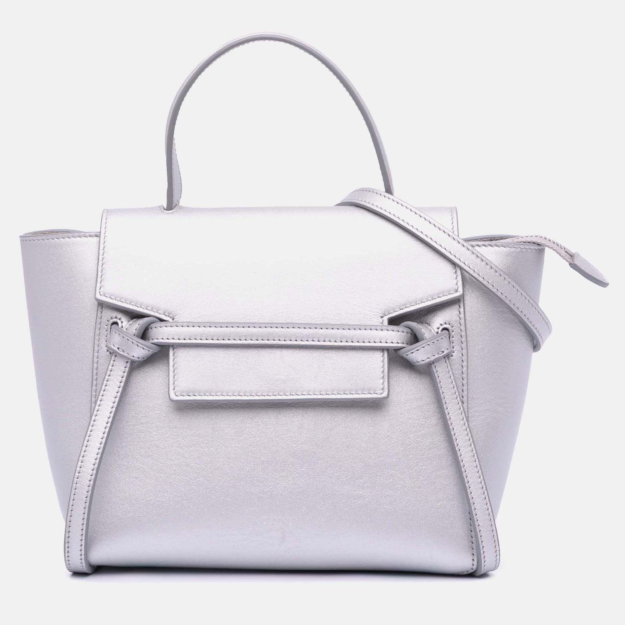 

Celine Grey Nano Laminated Calfskin Belt Bag