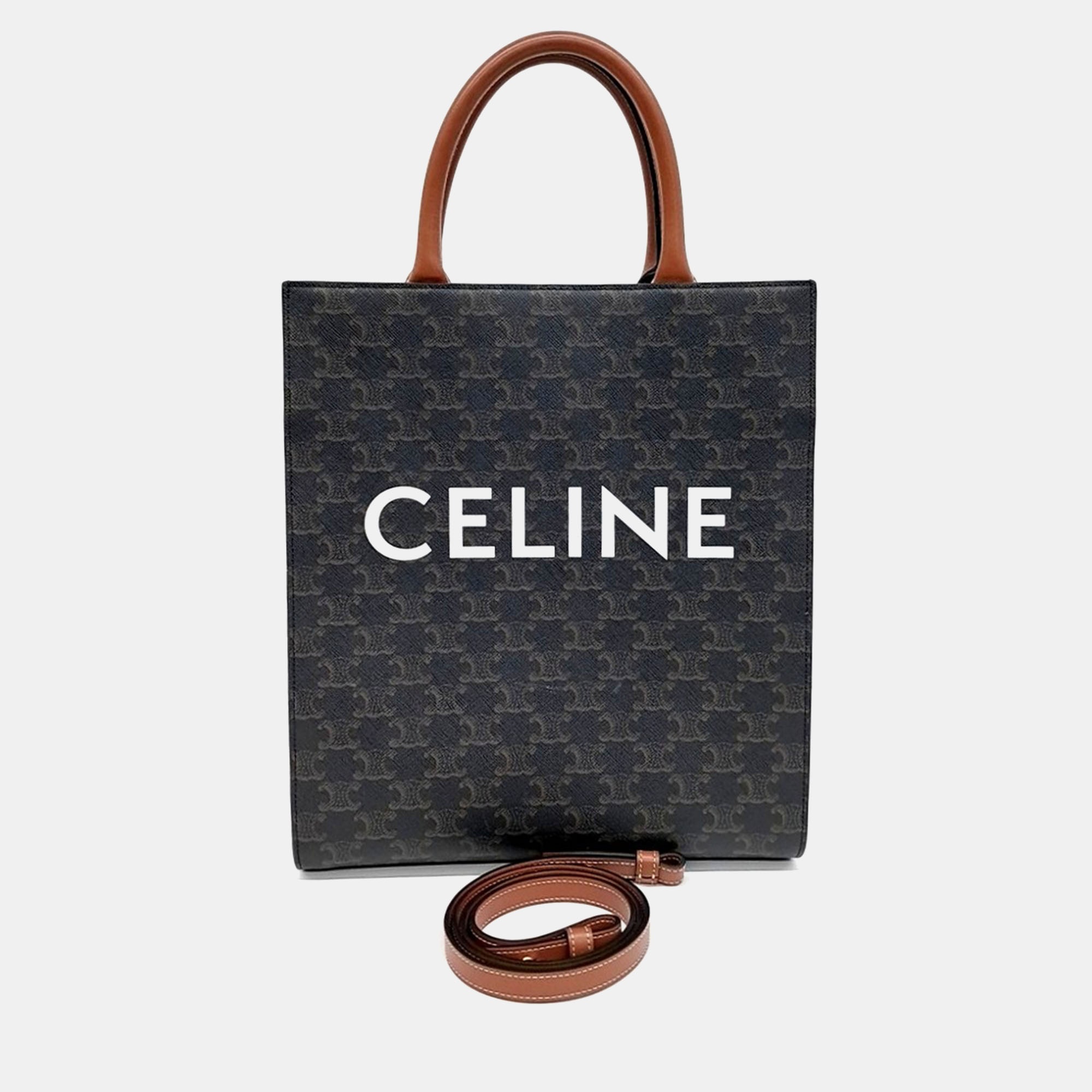 

Celine Brown PVC Triumph Cabas Vertical Small