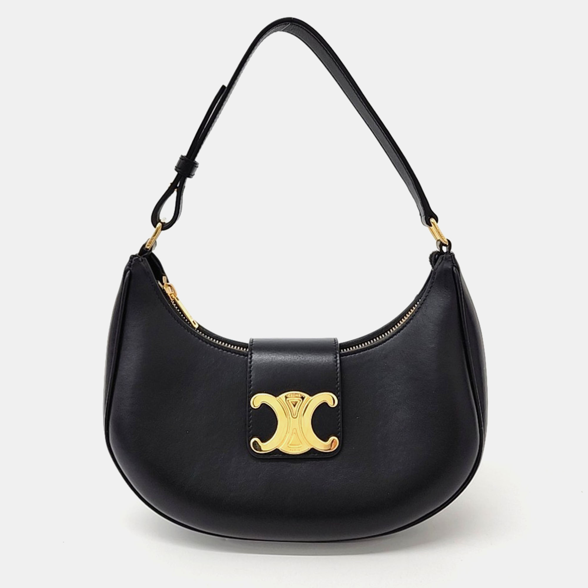 

Celine Black Leather Ava Triumph Bag Medium