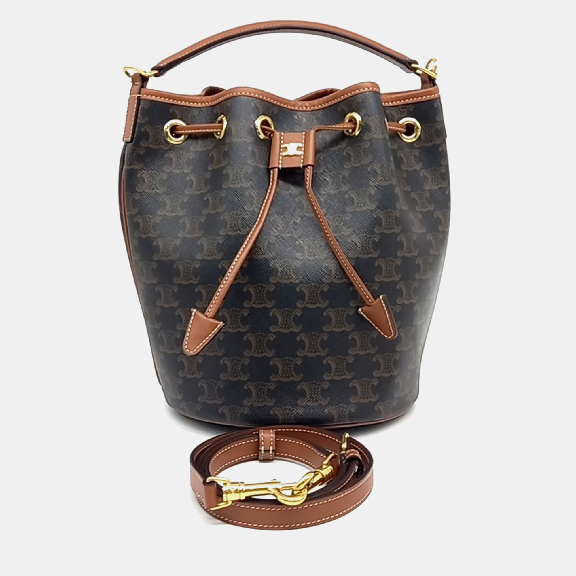 

Celine Brown PVC Triumph Clara Bag