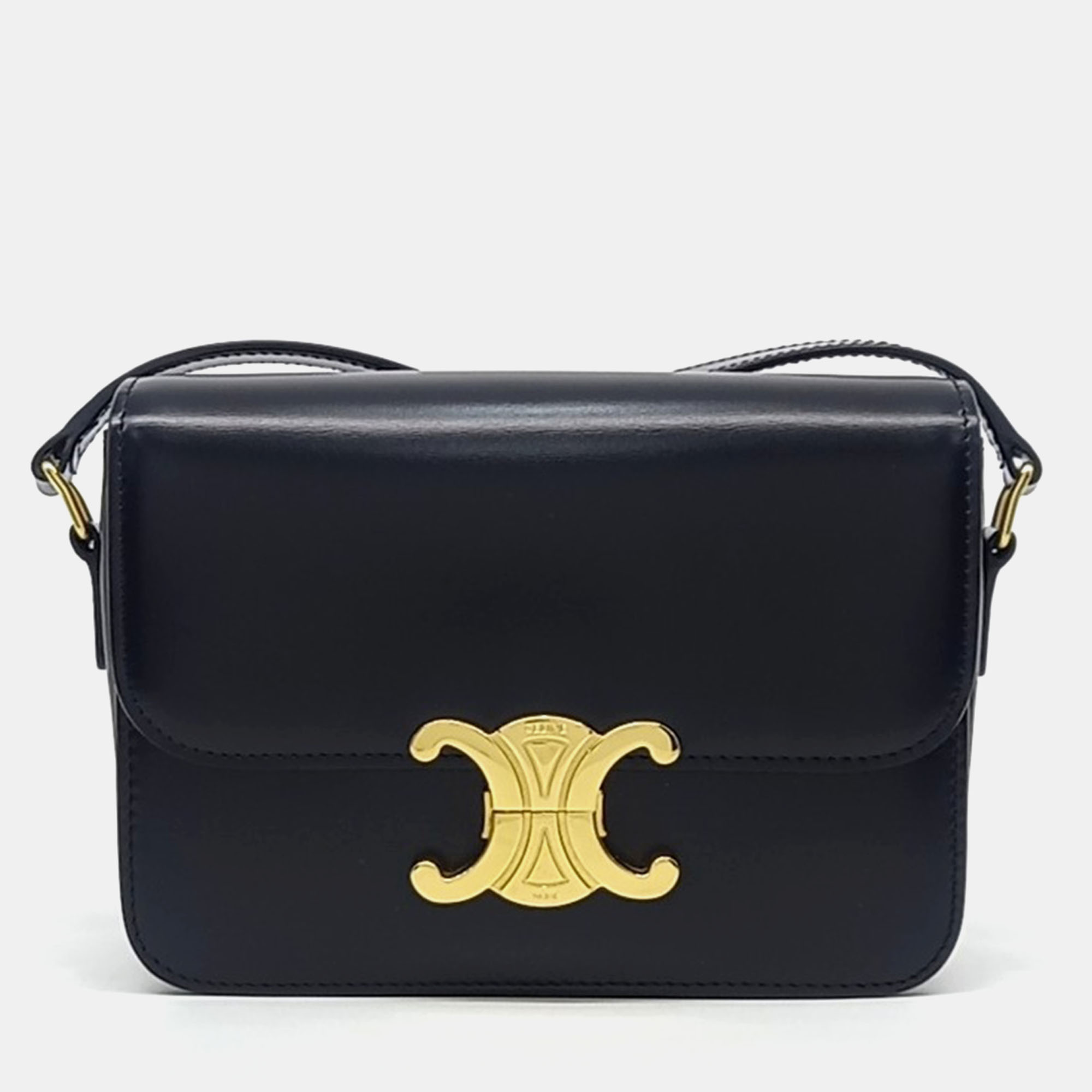 

Celine Black Leather Triumph Bag Tin