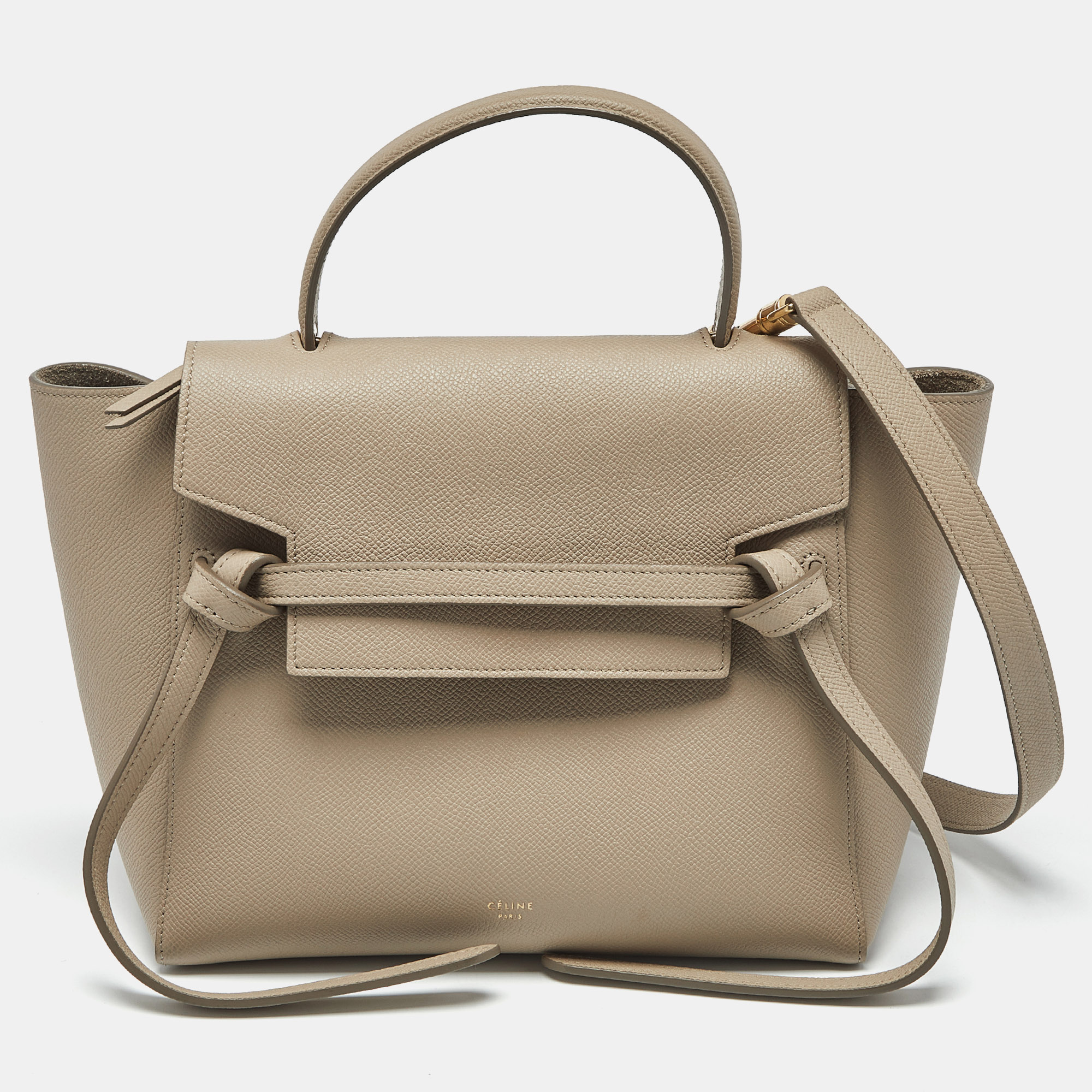 

Celine Beige Leather Micro Belt Bag