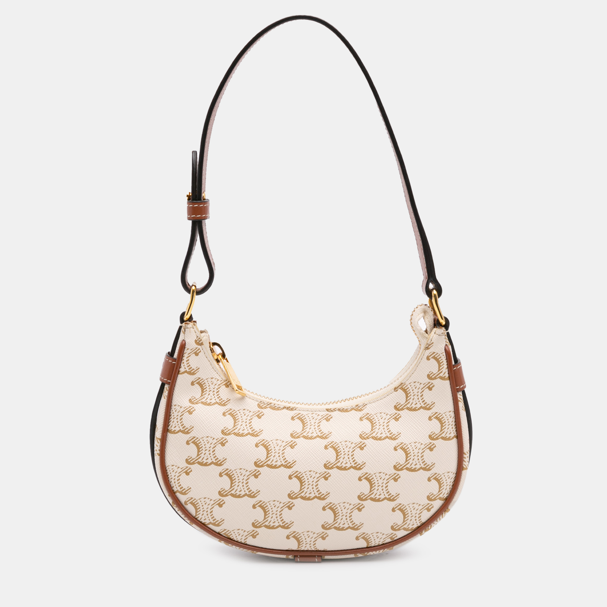 

Celine Beige Triomphe Coated Canvas Ava Shoulder Bag