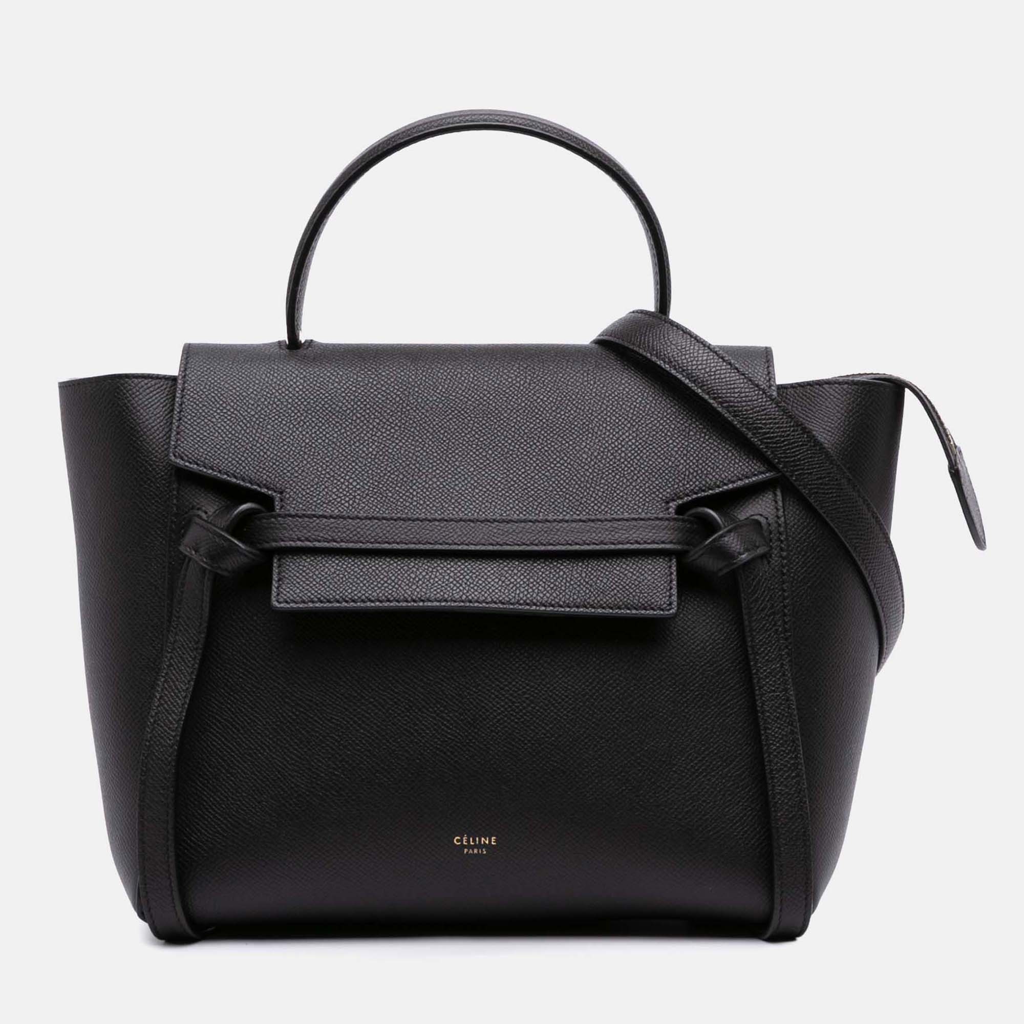 

Celine Black Micro Grained Calfskin Belt Bag