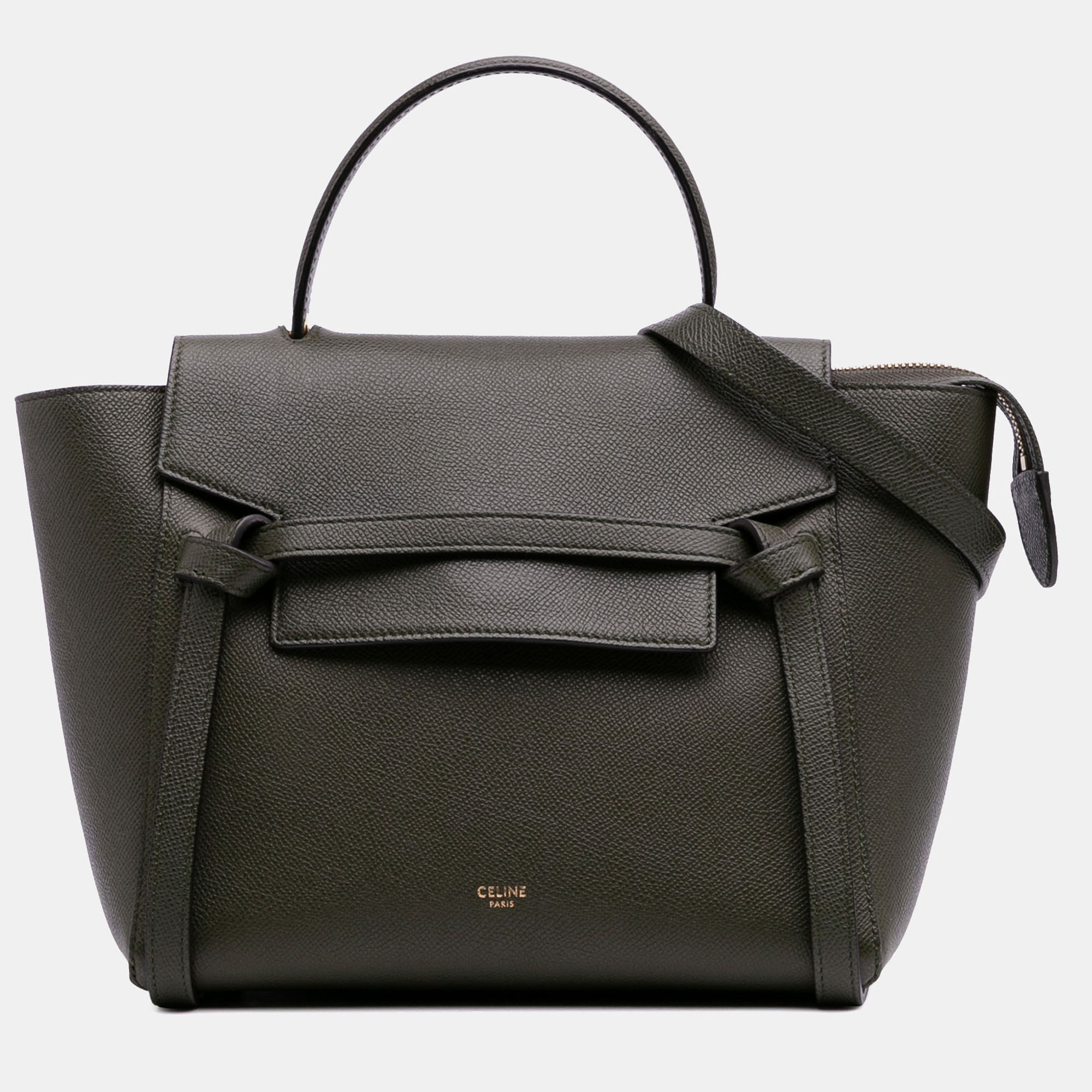 

Celine Green Micro Grained Calfskin Belt Bag