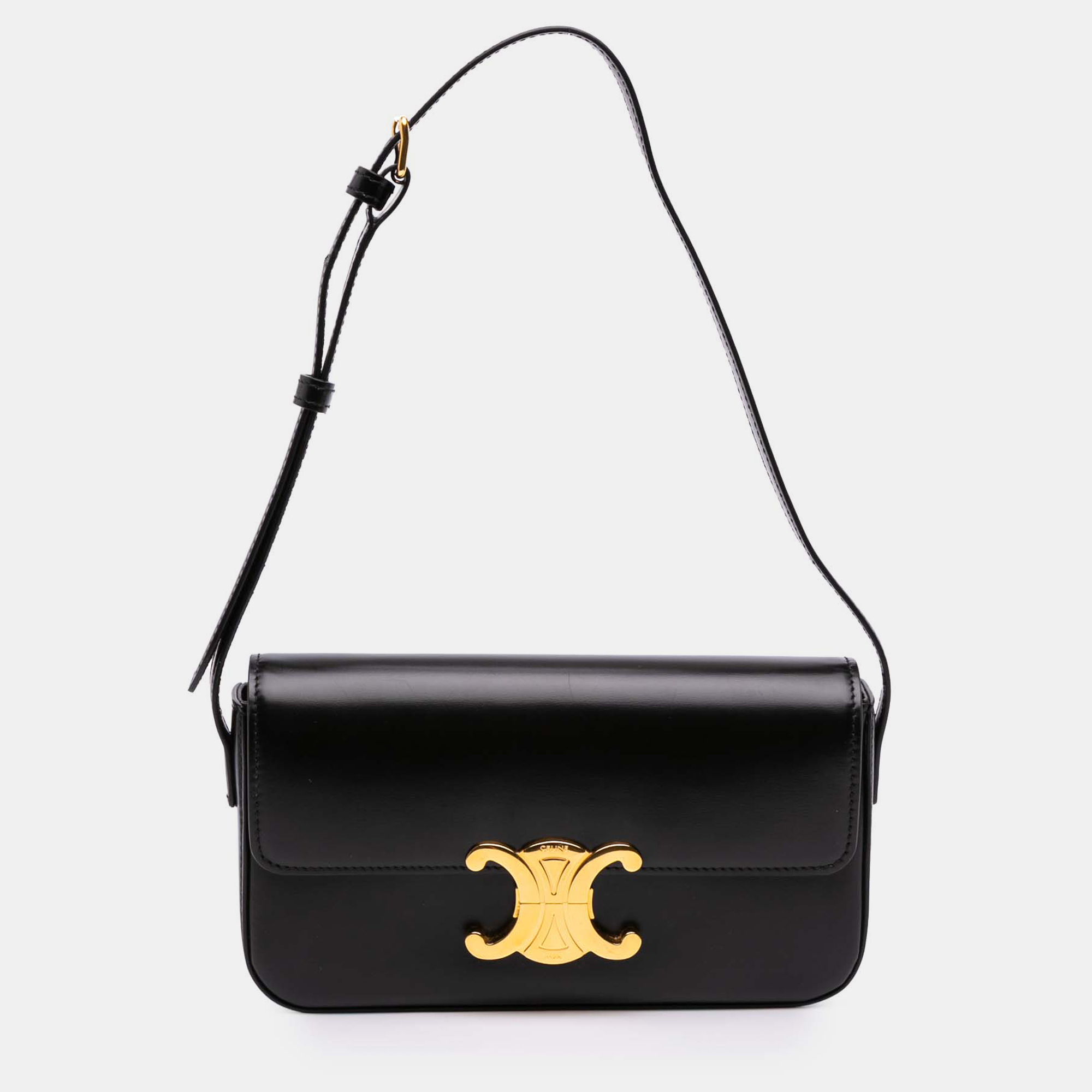 

Celine Black Shiny Calfskin Claude Shoulder Bag