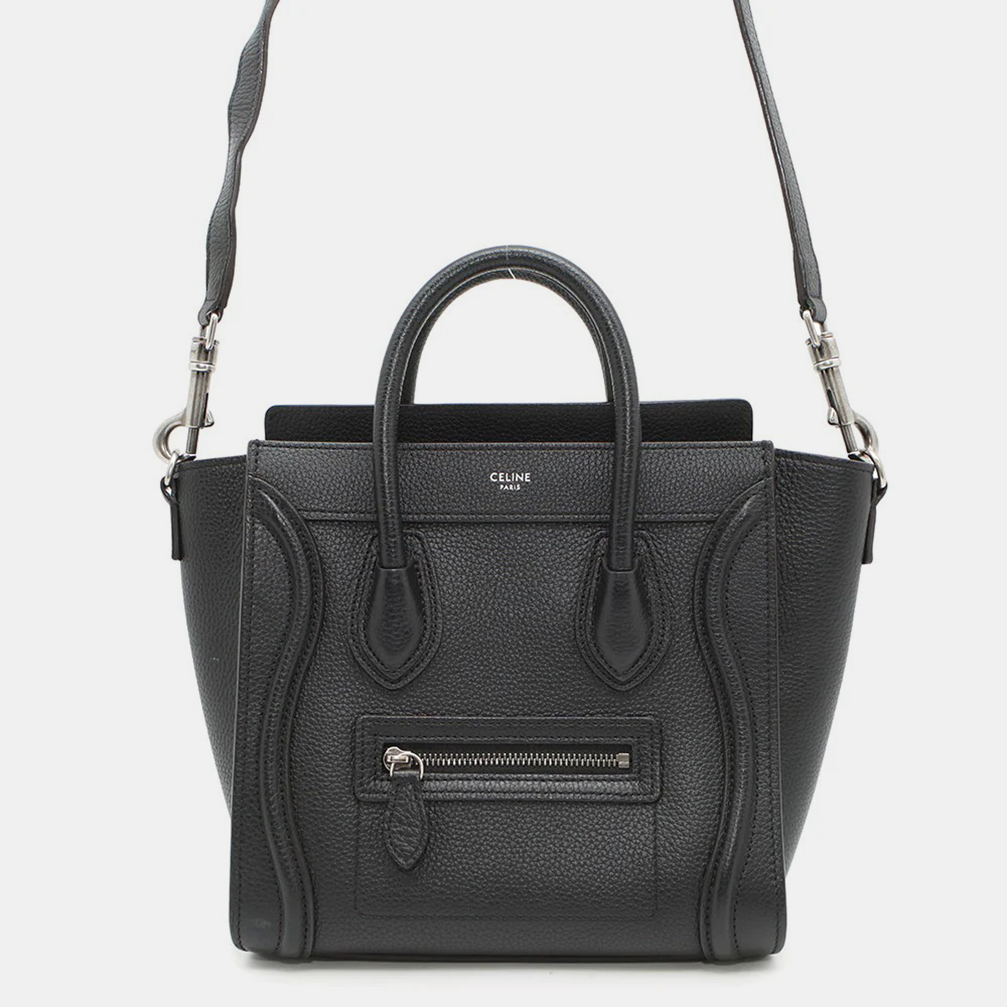 

Celine Luggage Shopper Nano Black Leather Tote Bag