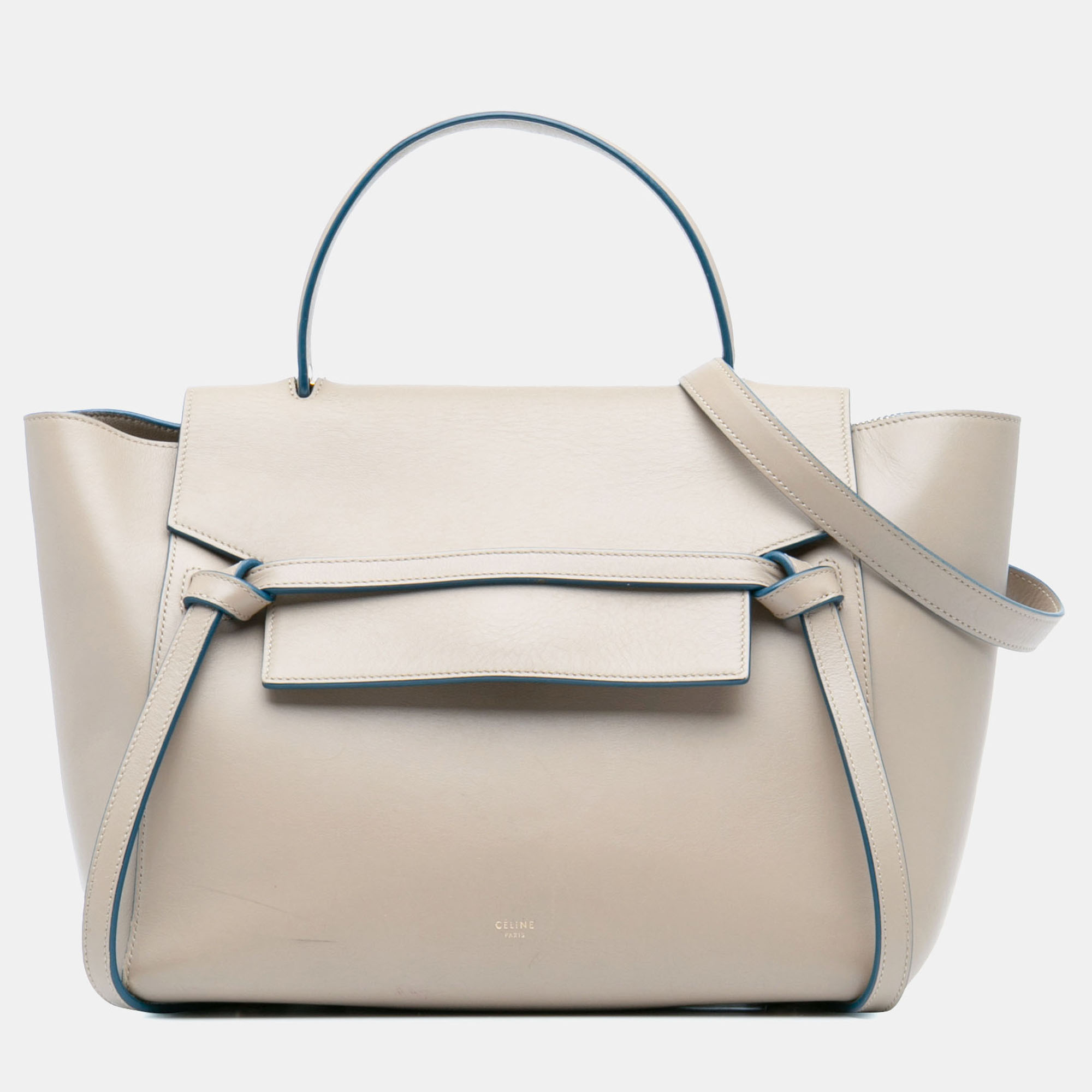 Pre-owned Celine Brown Mini Leather Belt Satchel