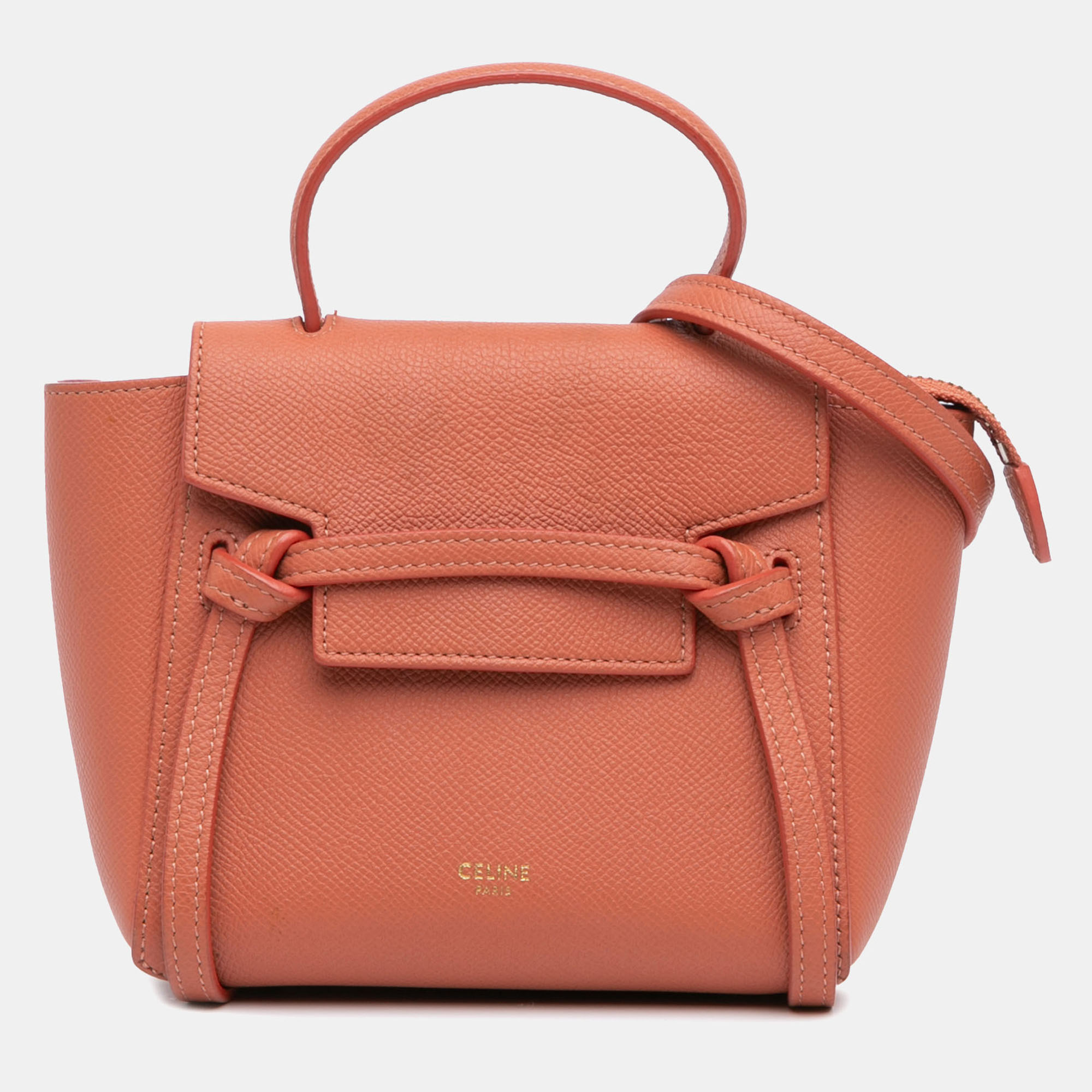 

Celine Orange Pico Grained Calfskin Belt Bag