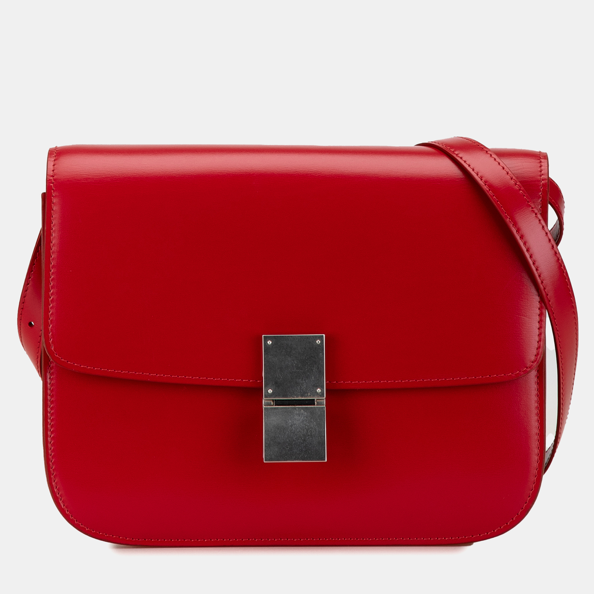 

Celine Red Medium Calfskin Classic Box