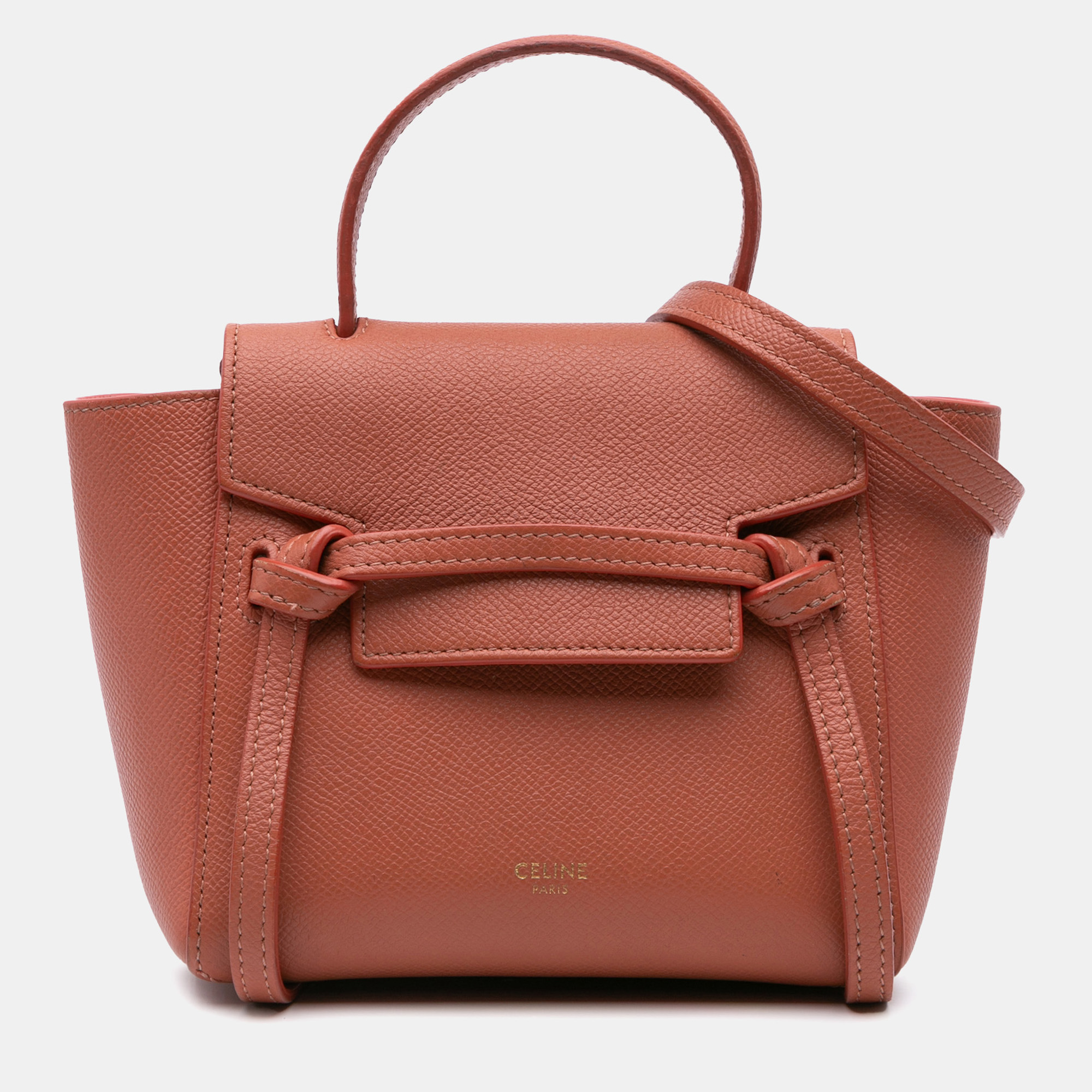 

Celine Orange Pico Grained Calfskin Belt Bag